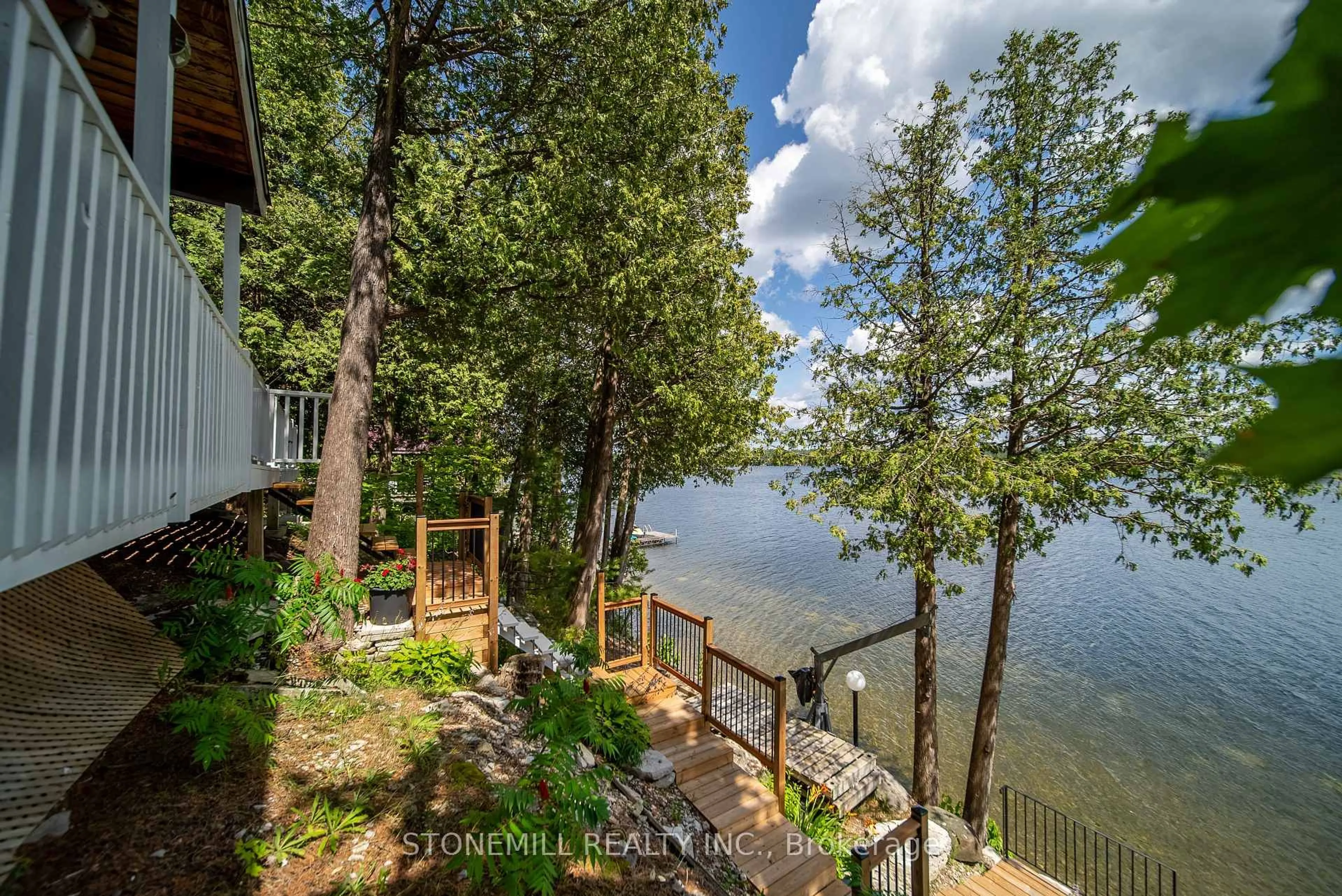 A pic from outside/outdoor area/front of a property/back of a property/a pic from drone, water/lake/river/ocean view for 56 Griffin Dr, Kawartha Lakes Ontario K0M 1K0