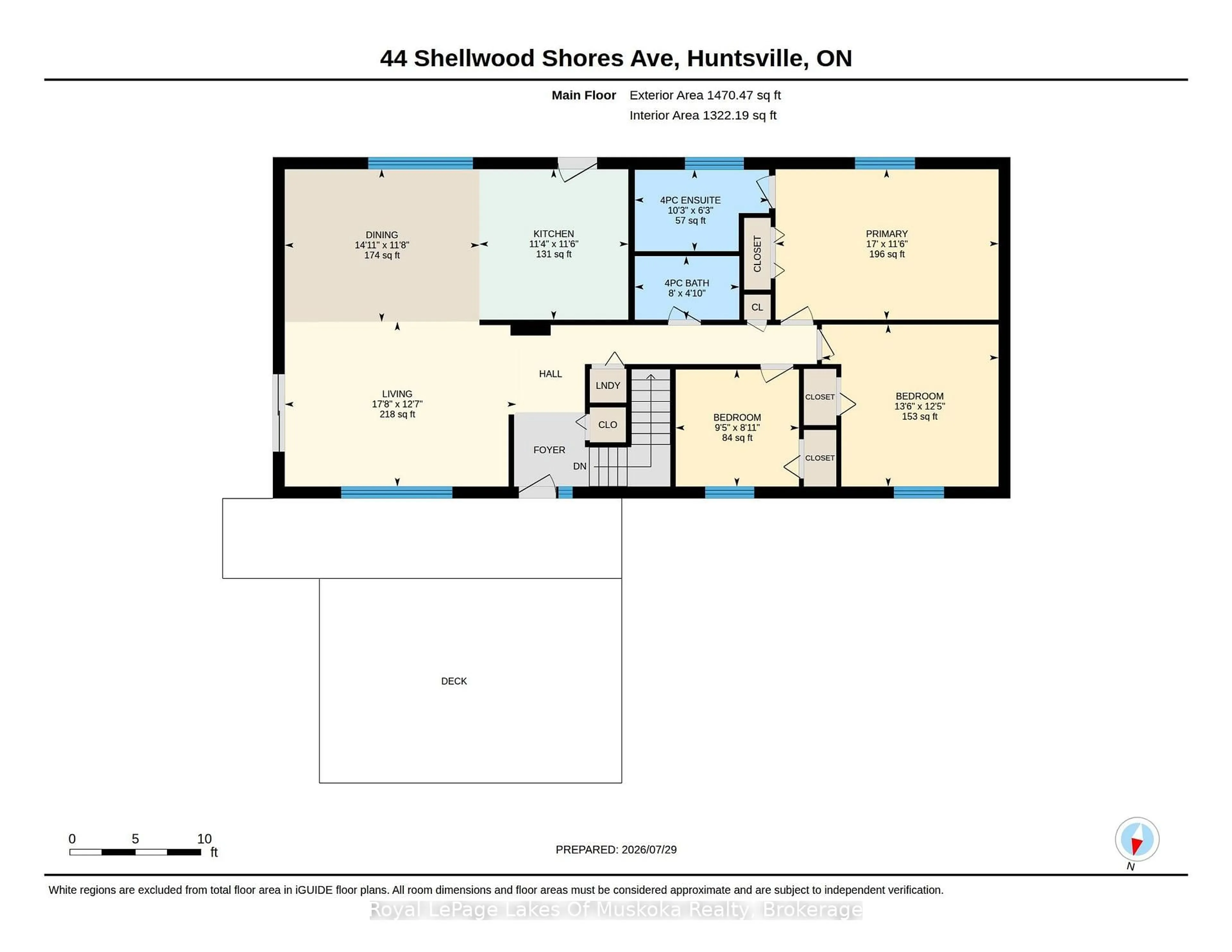 Floor plan for 44 Shellwood Shores Ave, Huntsville Ontario P1H 2M4