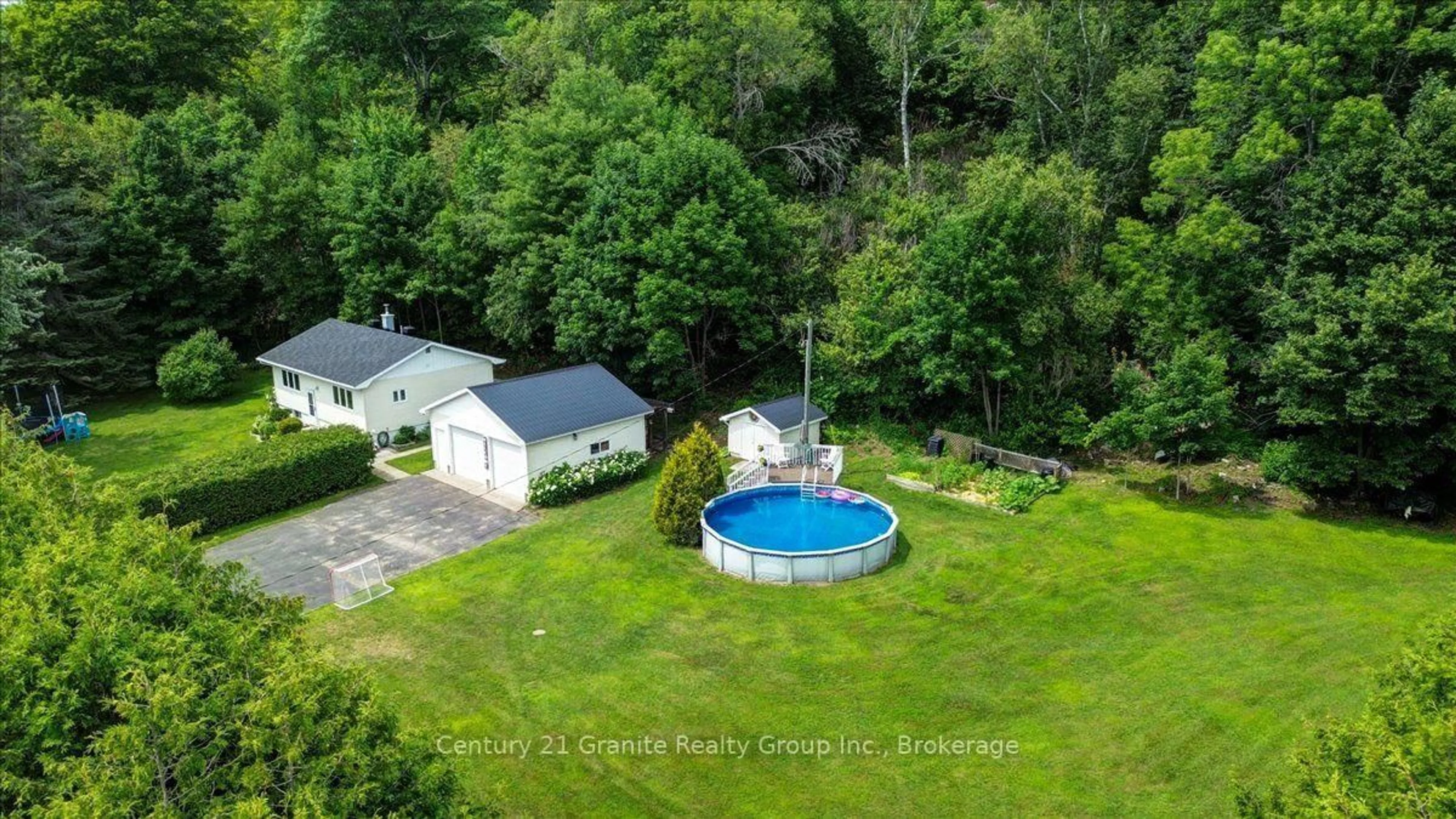 A pic from outside/outdoor area/front of a property/back of a property/a pic from drone, water/lake/river/ocean view for 205 Maxwell Settlement Rd, Bancroft Ontario K0L 1C0