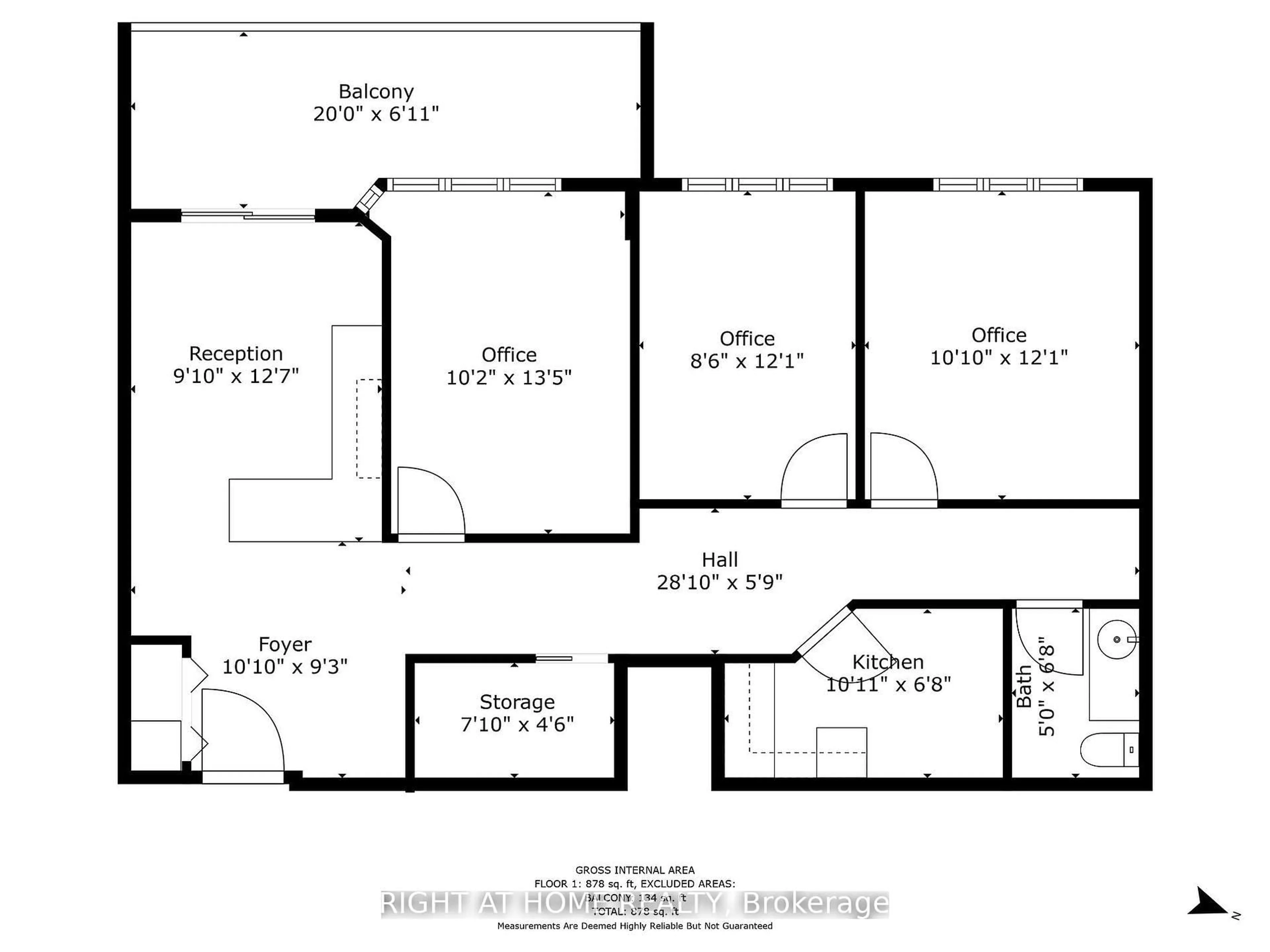 Floor plan for 99 Holland Ave #106, Ottawa Ontario K1Y 0Y1