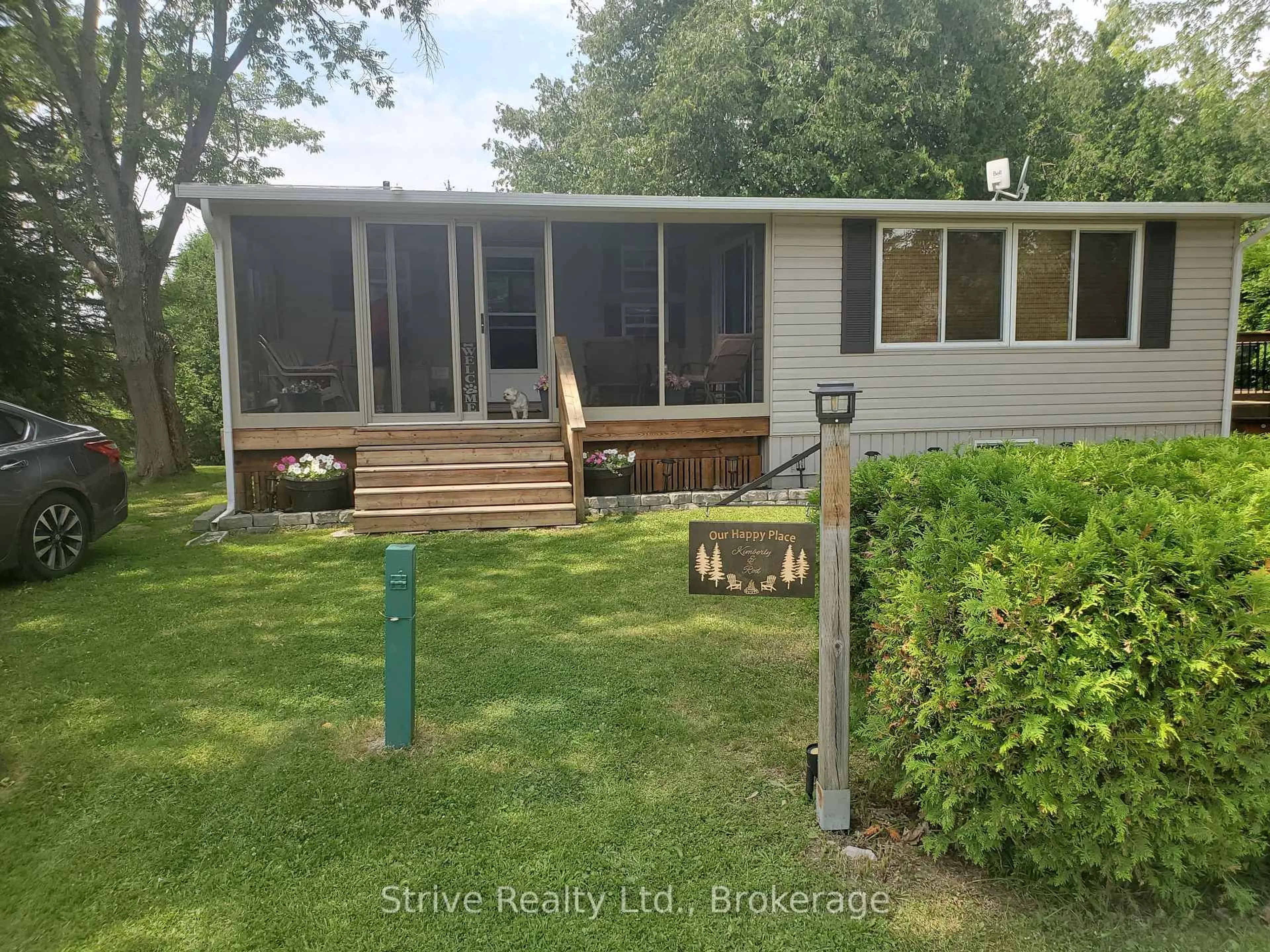 A pic from outside/outdoor area/front of a property/back of a property/a pic from drone, water/lake/river/ocean view for 2152 County 36 Rd #232, Kawartha Lakes Ontario K0M 1L0
