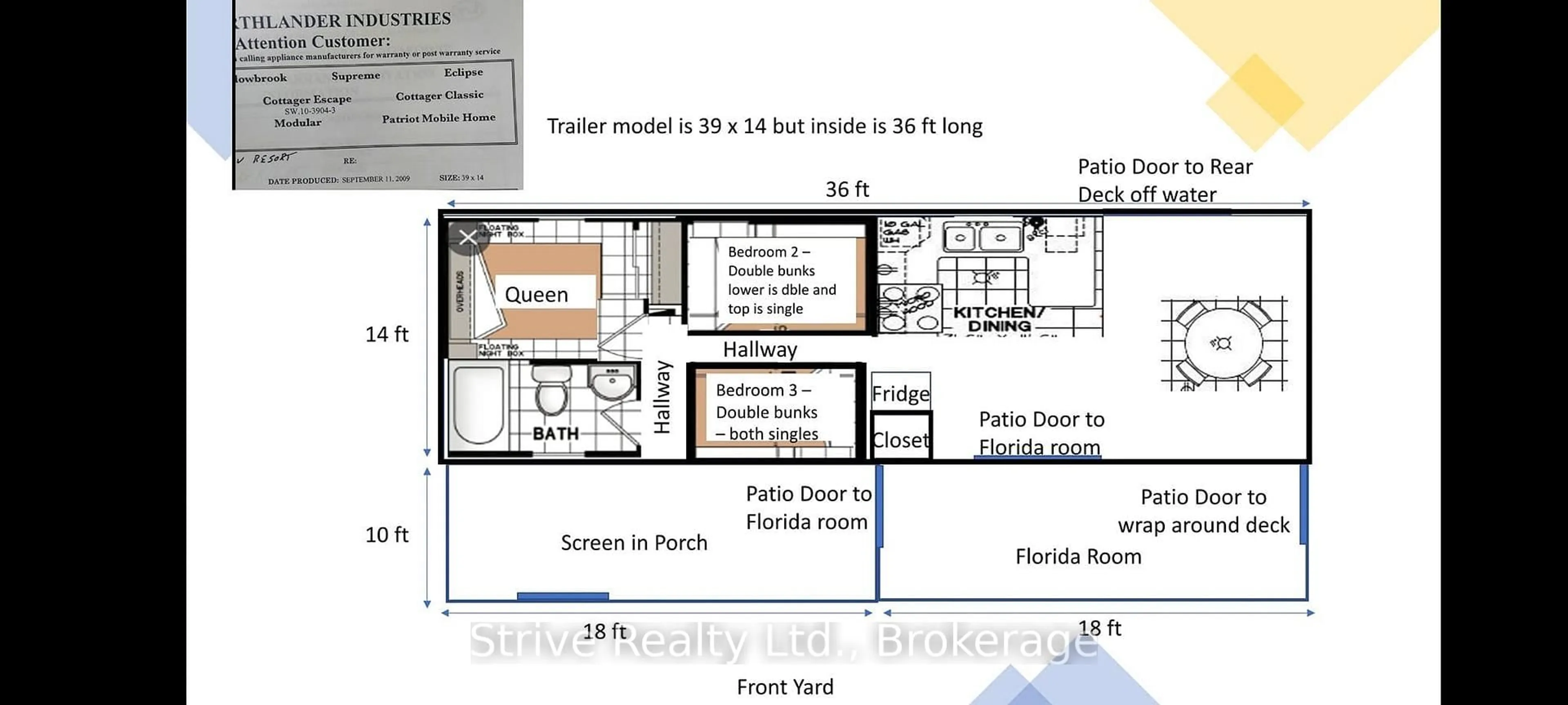 Floor plan for 2152 County 36 Rd #232, Kawartha Lakes Ontario K0M 1L0