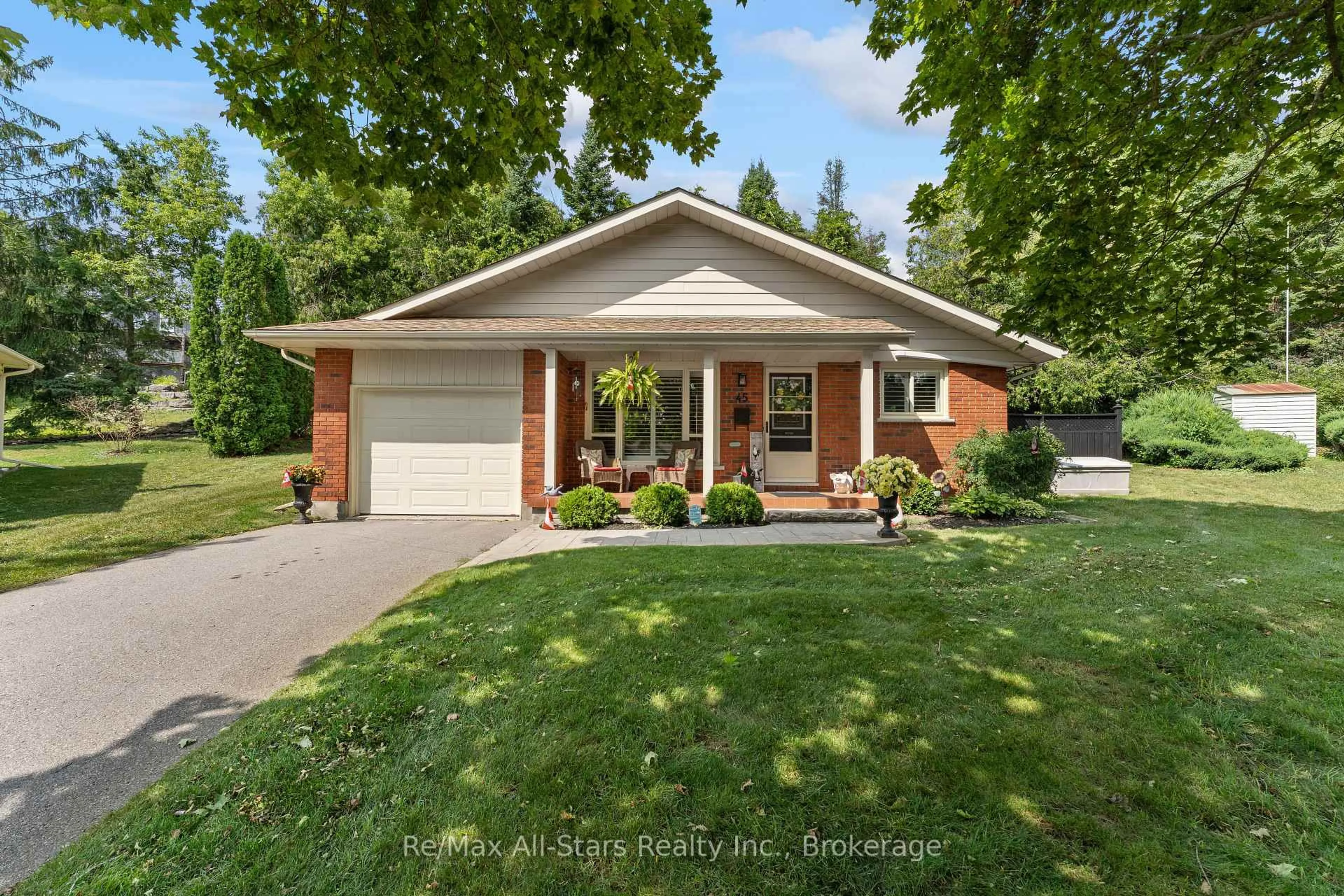 Home with brick exterior material, street for 45 Janlisda Dr, Kawartha Lakes Ontario K0M 1N0