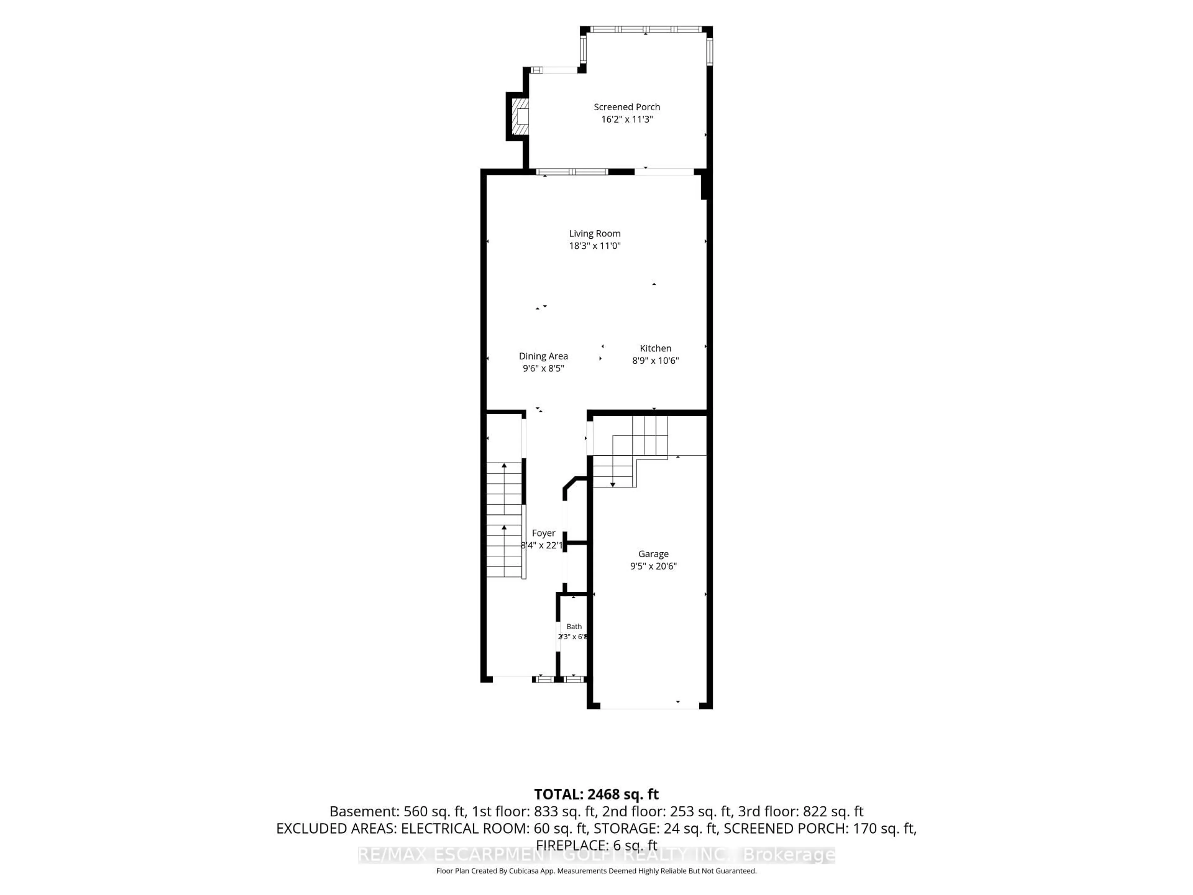 Floor plan for 1069 Beach Blvd, Hamilton Ontario L8H 6Z9