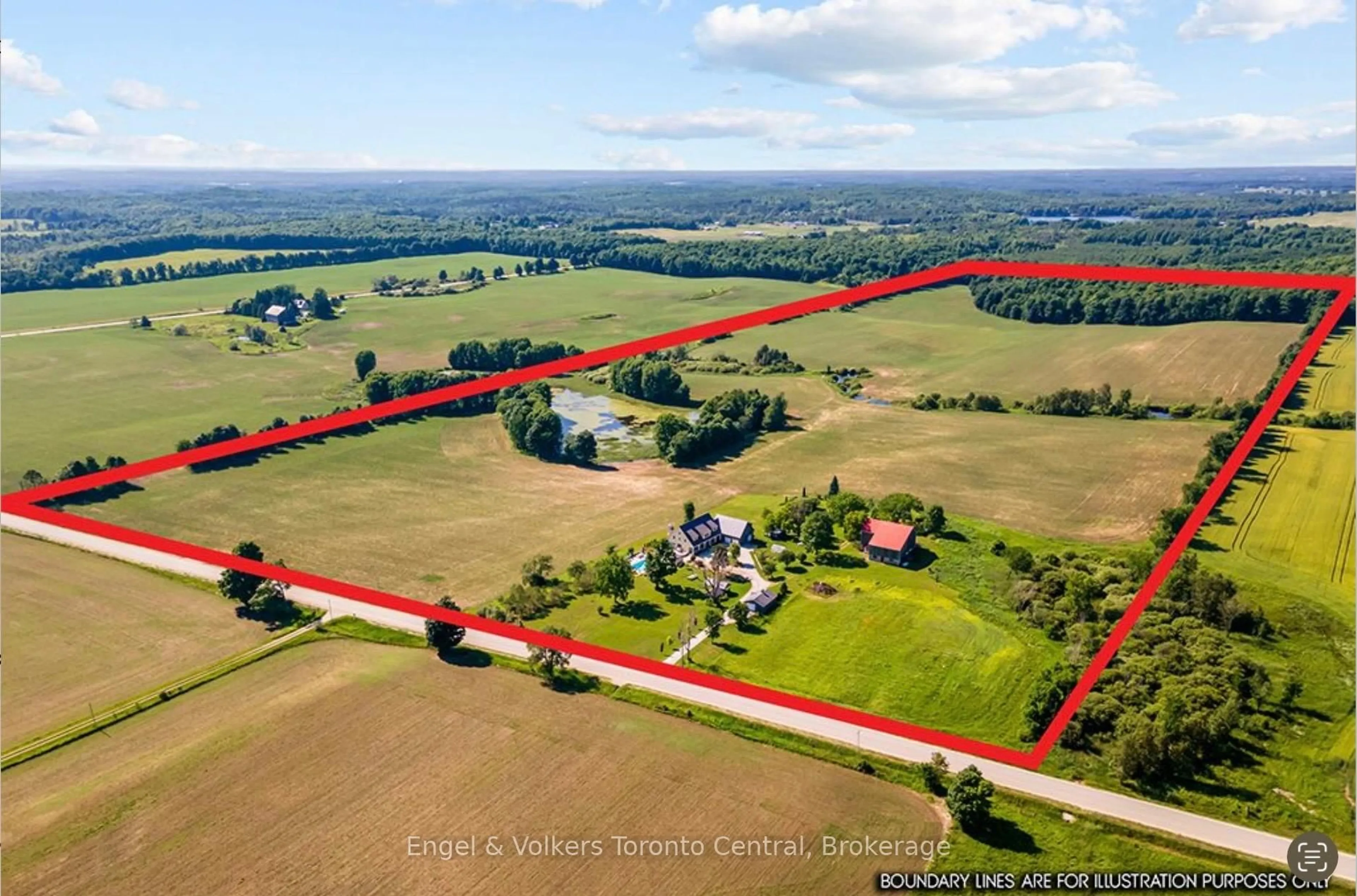 A pic from outside/outdoor area/front of a property/back of a property/a pic from drone, unknown for 385073 4th Conc A Rd, Grey Highlands Ontario N0C 1E0