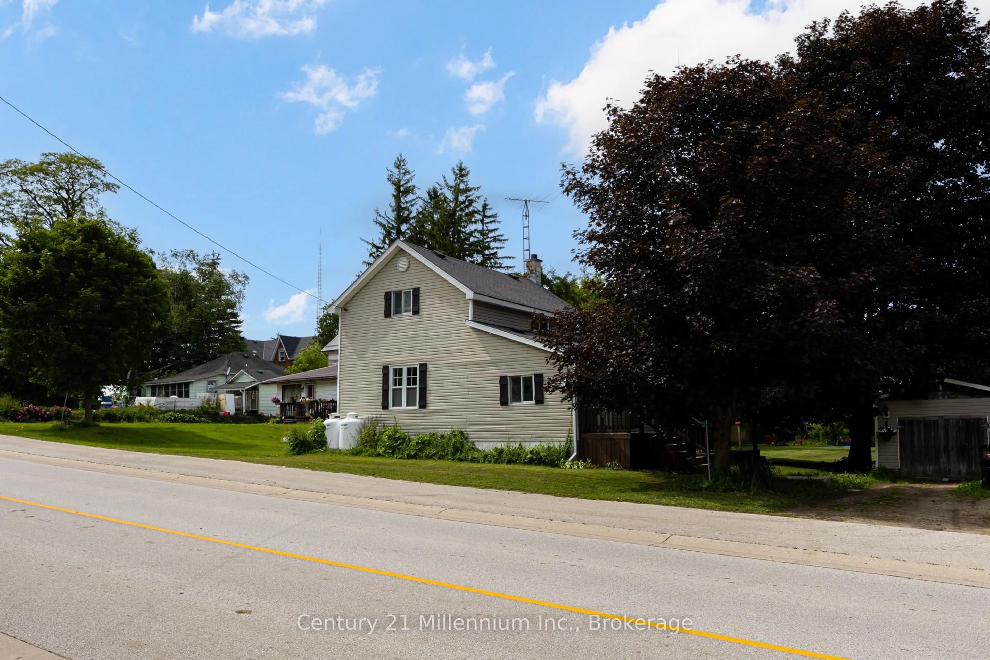 A pic from outside/outdoor area/front of a property/back of a property/a pic from drone, street for 332 Bruce Road 40, Arran-Elderslie Ontario N0H 1L0