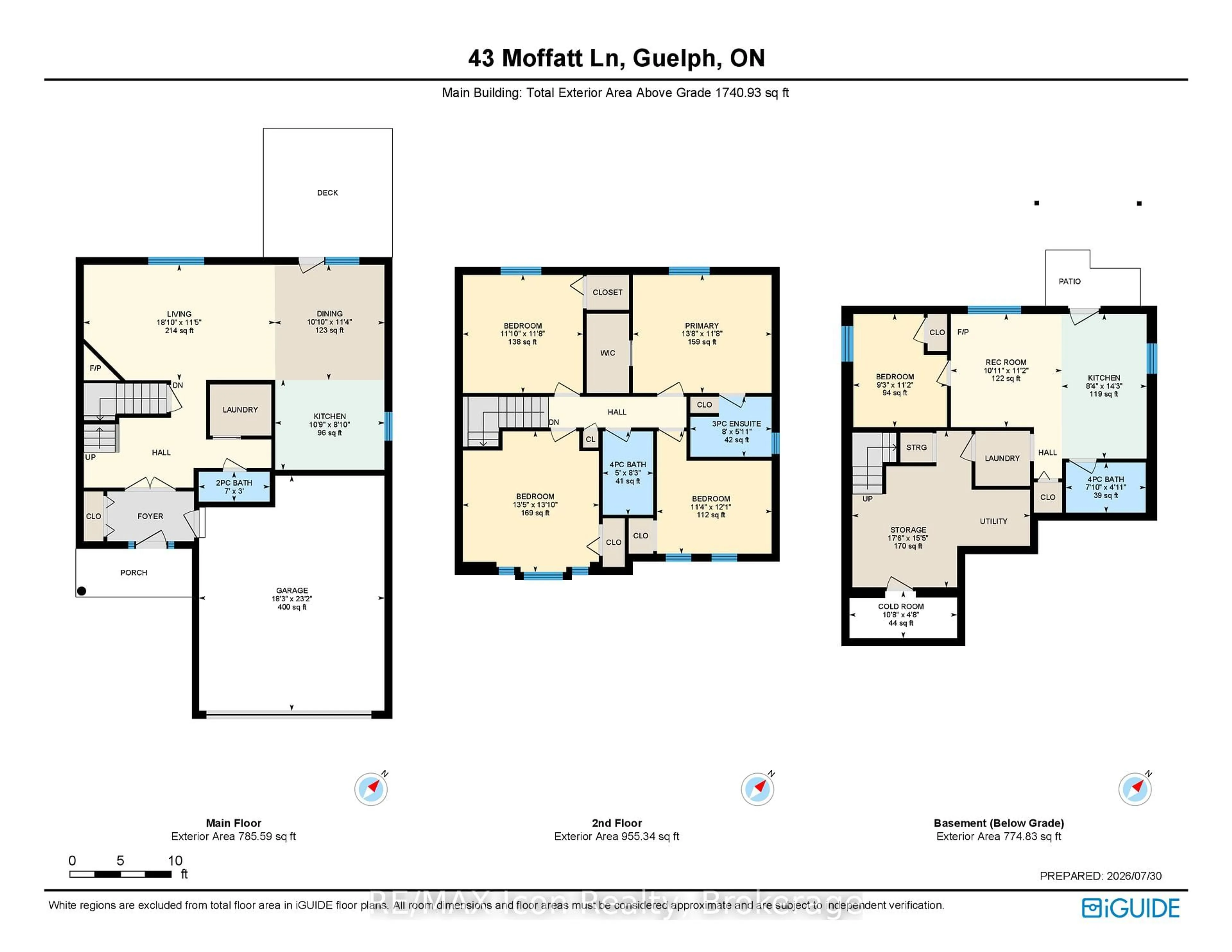 Floor plan for 43 Moffatt Lane, Guelph Ontario N1G 5E8