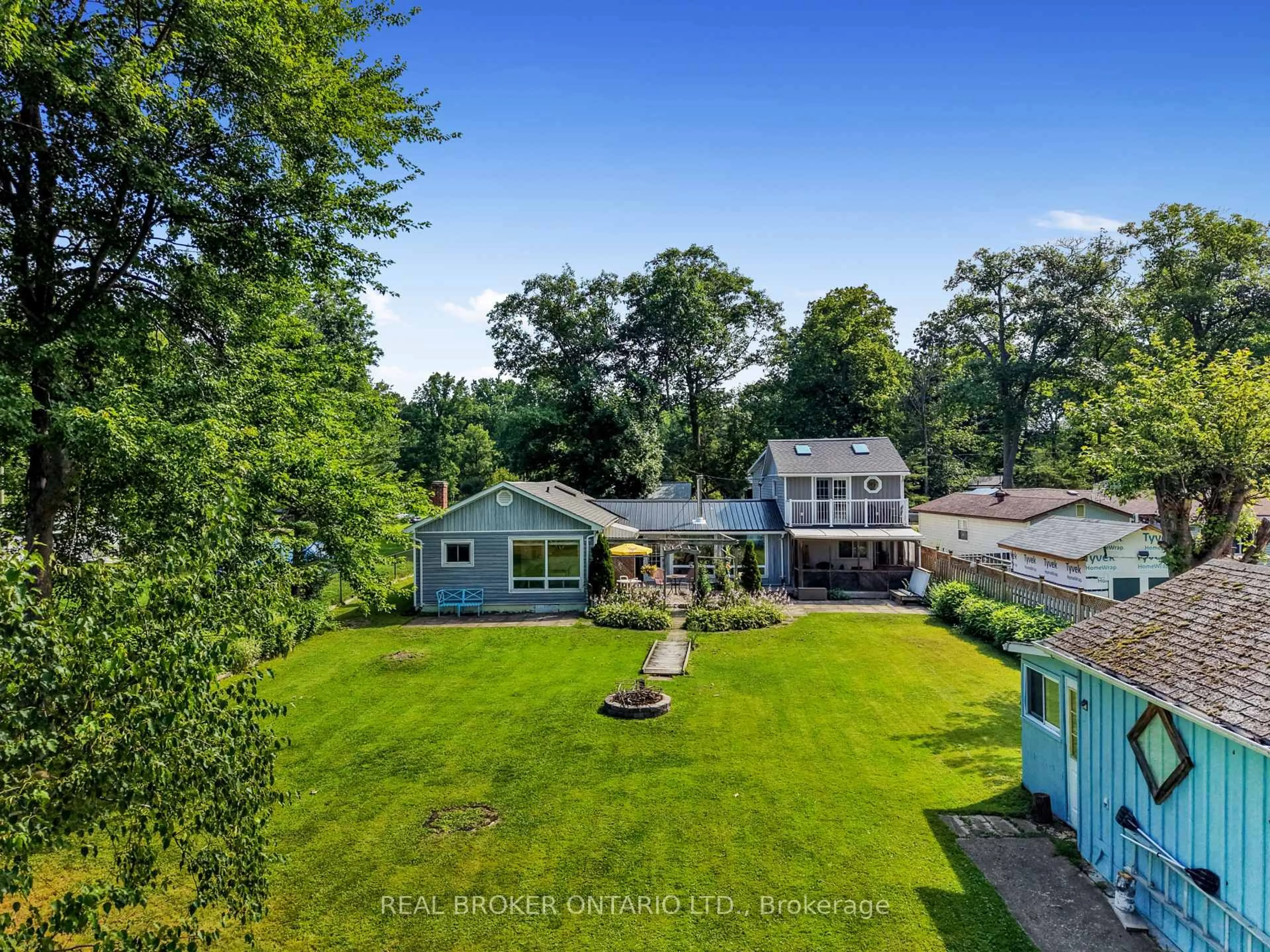 A pic from outside/outdoor area/front of a property/back of a property/a pic from drone, water/lake/river/ocean view for 233 River Rd, Trent Hills Ontario K0L 1L0