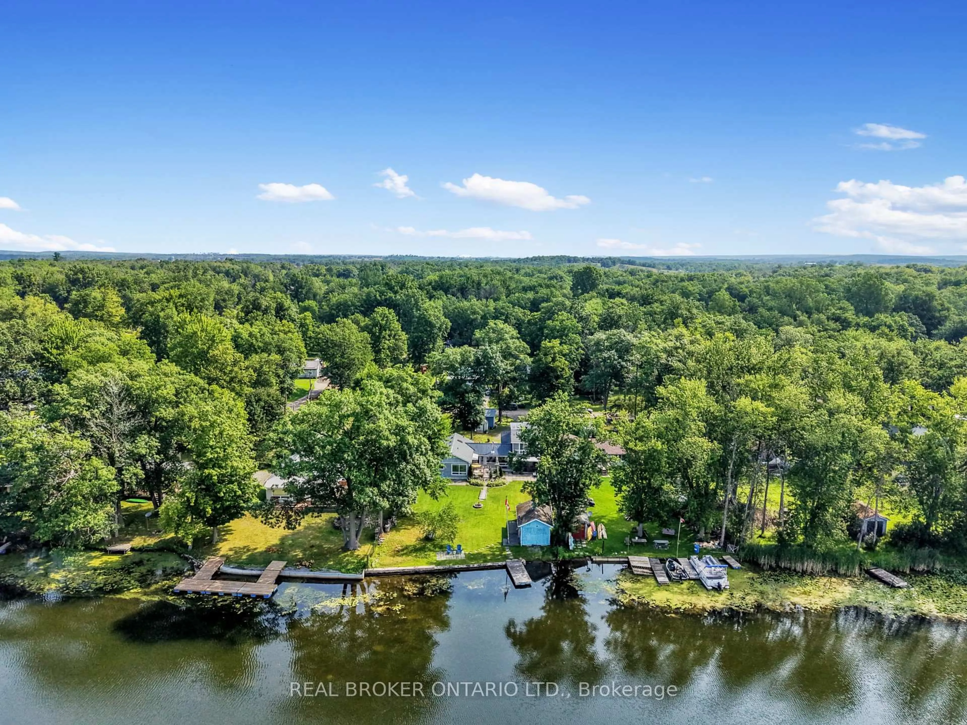 A pic from outside/outdoor area/front of a property/back of a property/a pic from drone, water/lake/river/ocean view for 233 River Rd, Trent Hills Ontario K0L 1L0
