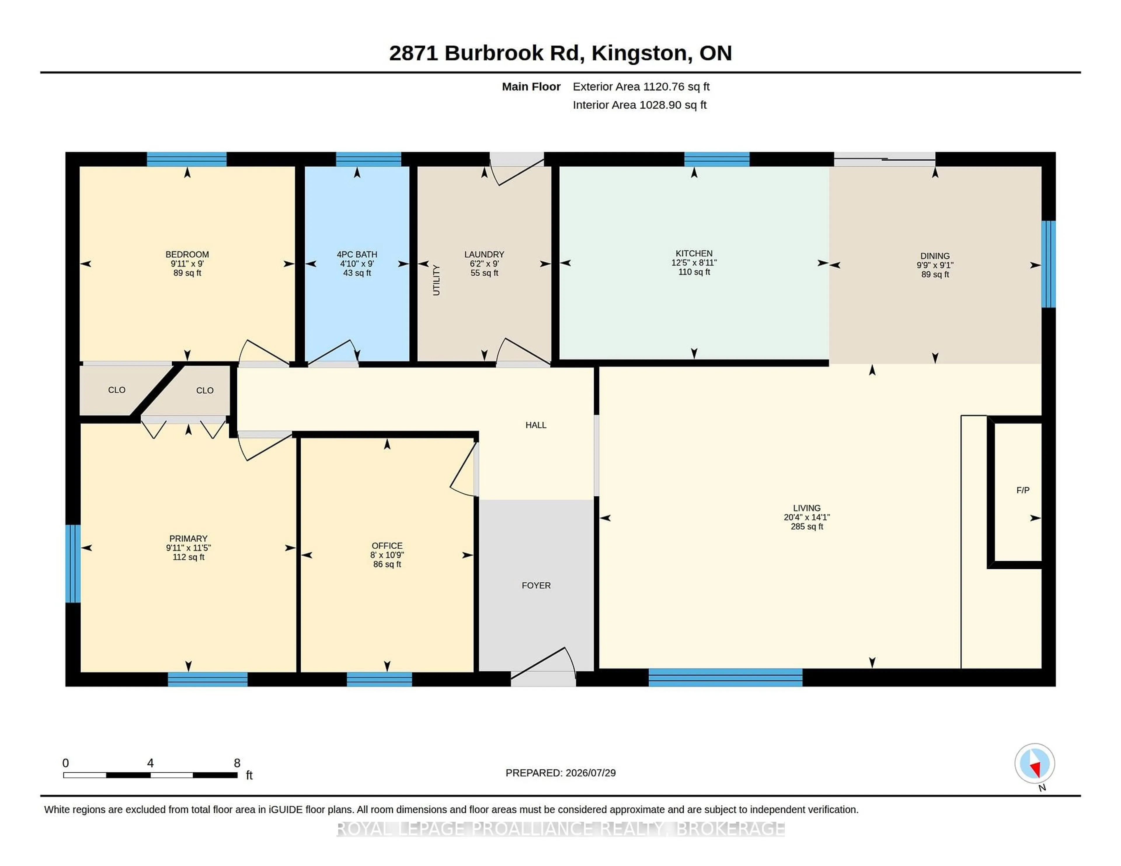 Floor plan for 2871 Burbrook Rd, Kingston Ontario K7P 2Y7