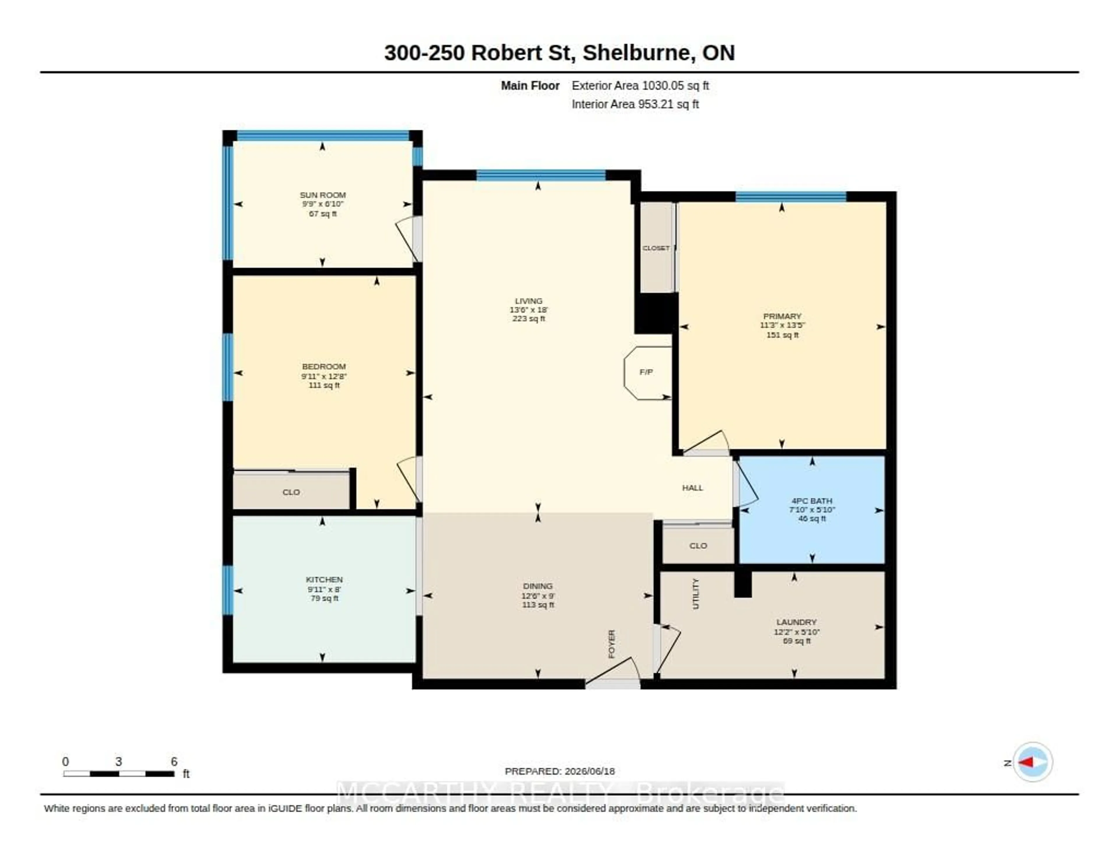 Floor plan for 250 Robert St #300, Shelburne Ontario L9V 3P9