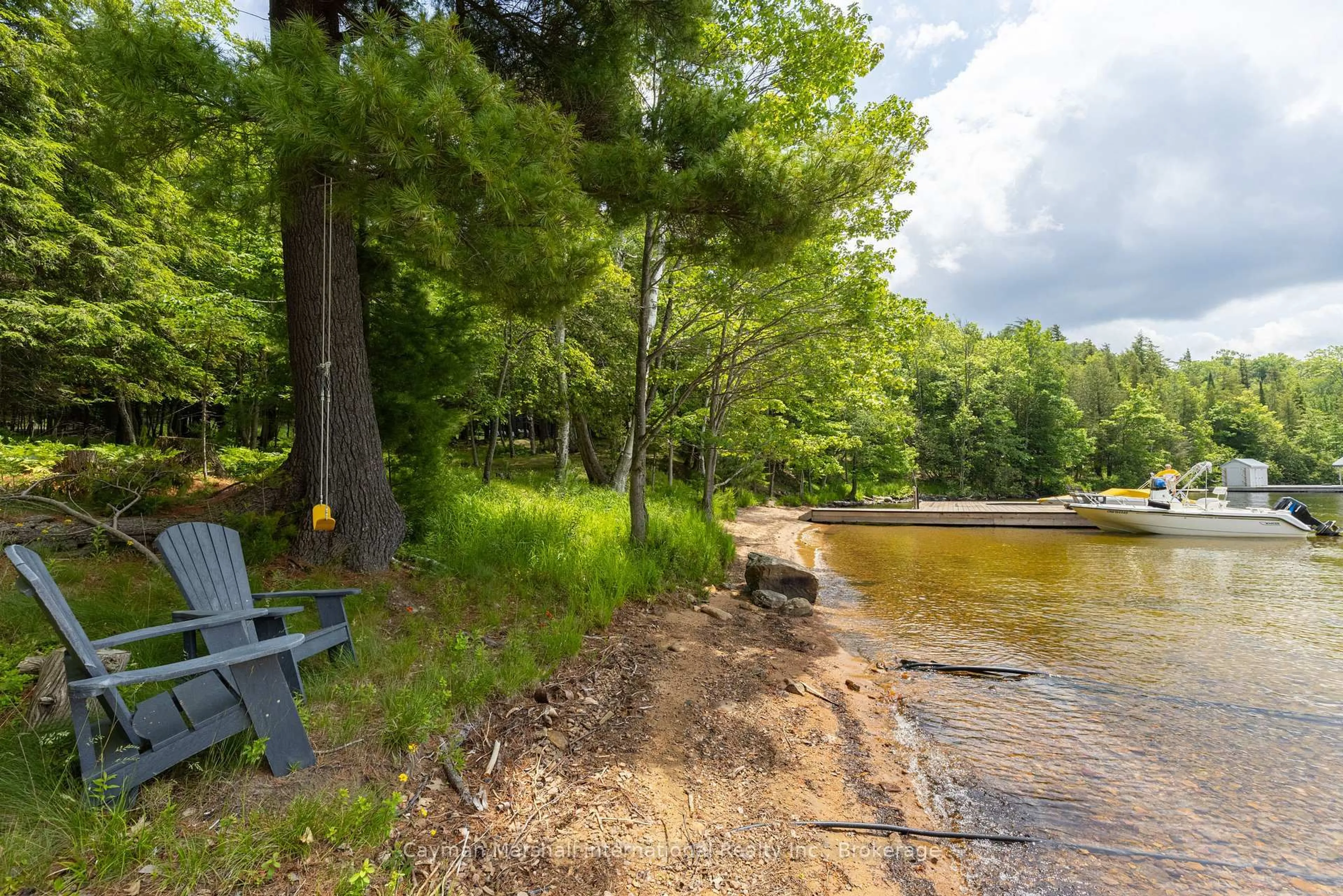 Patio, water/lake/river/ocean view for 168 Bigwin Island, Lake of Bays Ontario P0B 1A0