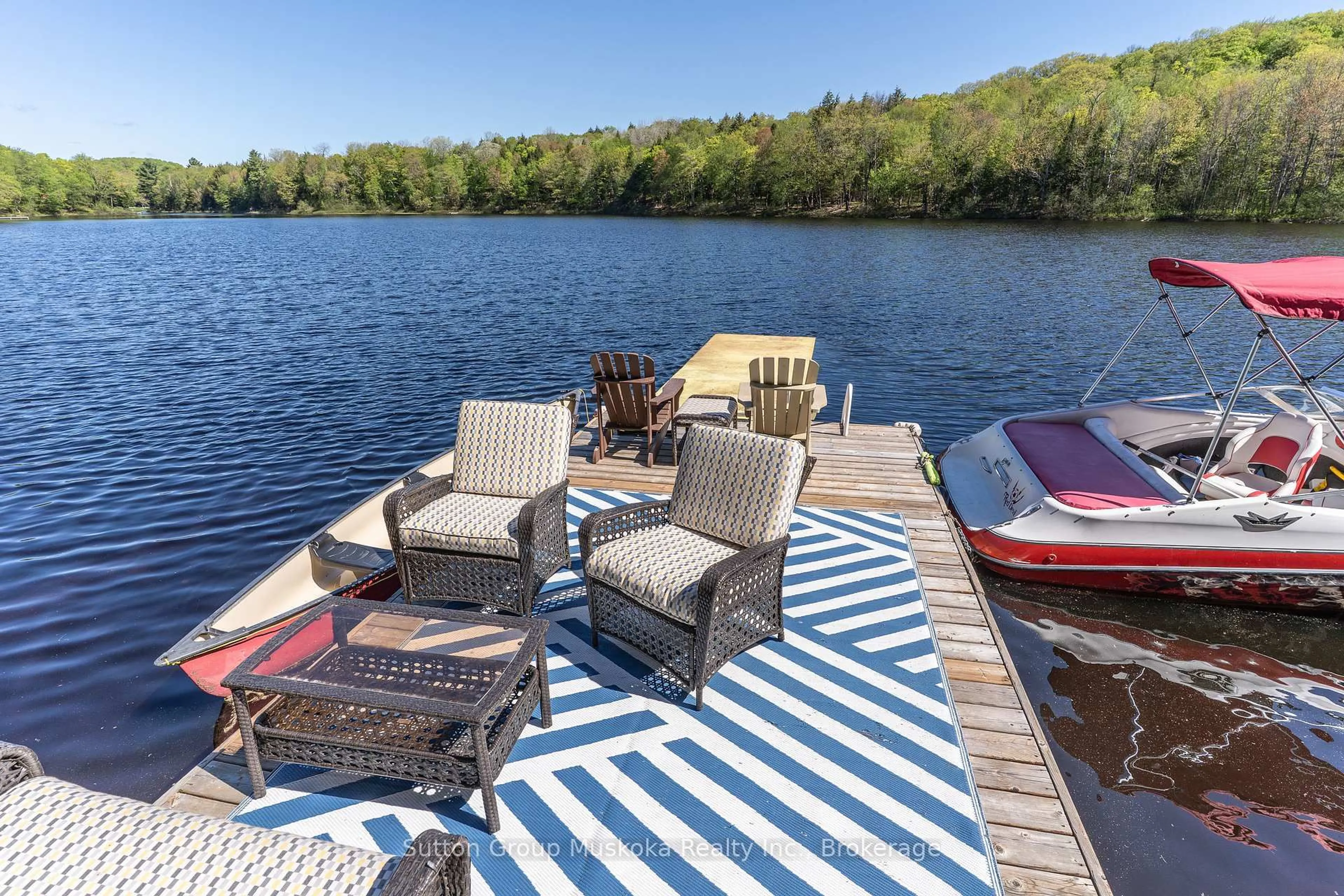 Patio, water/lake/river/ocean view for 236 Hoodstown Rd, Huntsville Ontario P1H 2J2