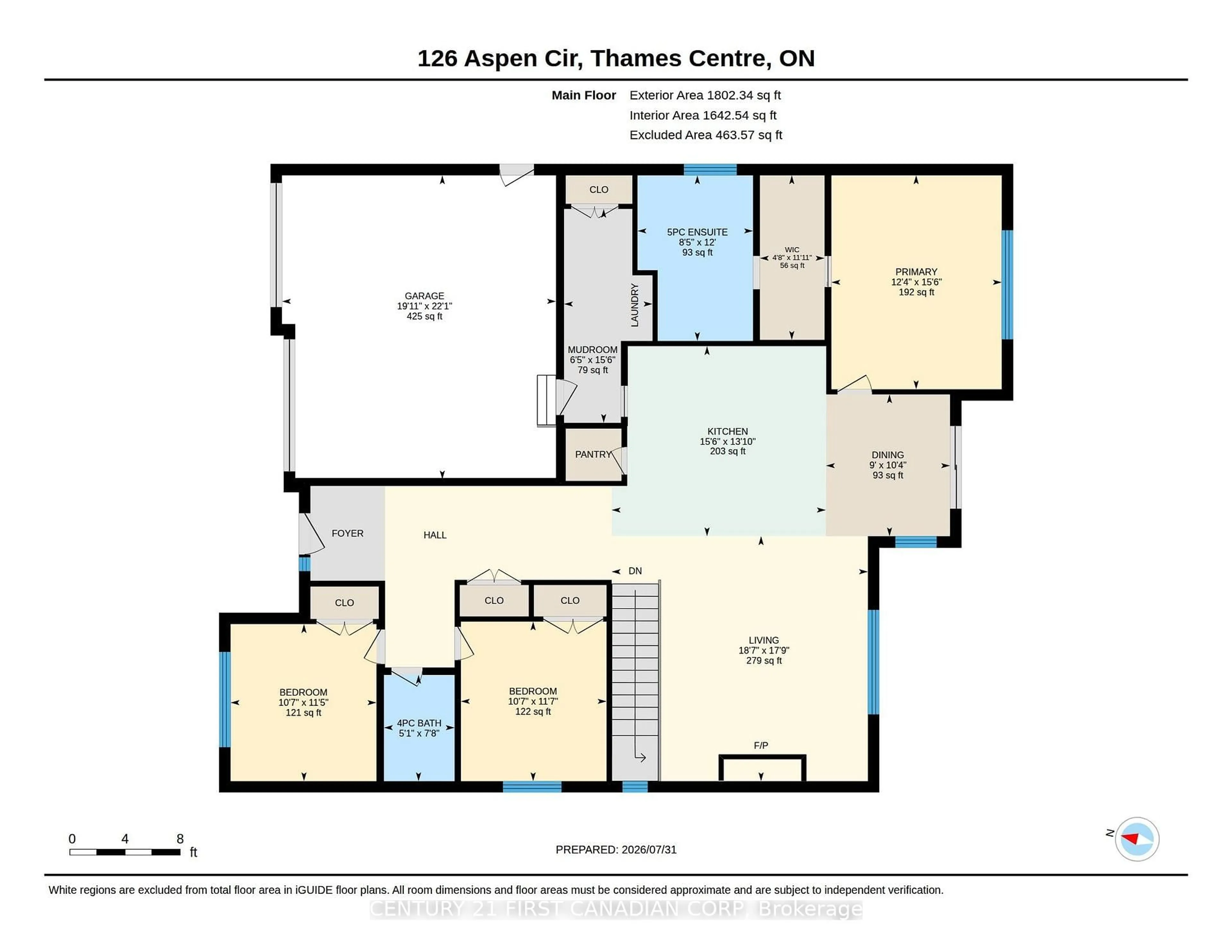 Floor plan for 126 Aspen Circ, Thames Centre Ontario N0M 2P0