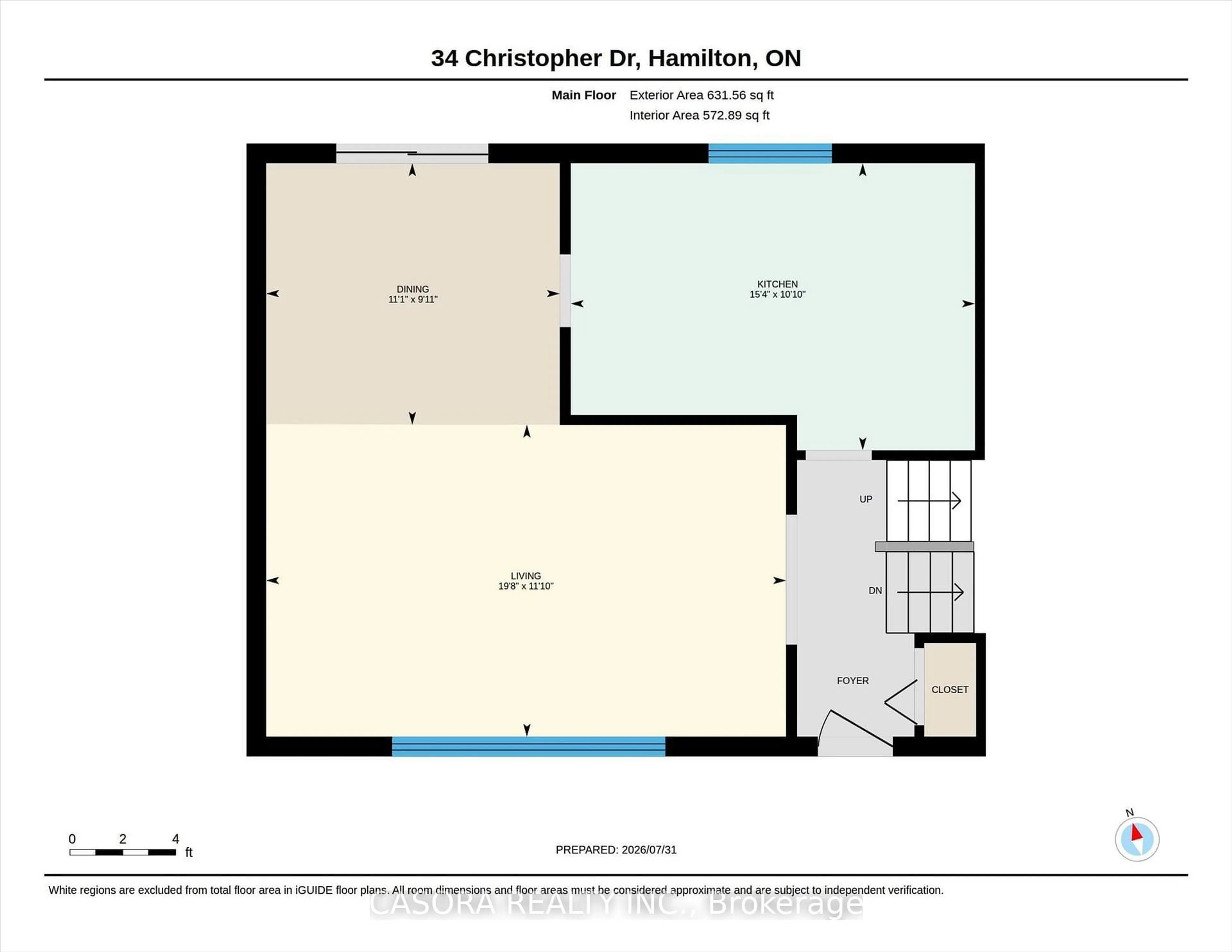 Floor plan for 34 Christopher Dr, Hamilton Ontario L9B 1G7