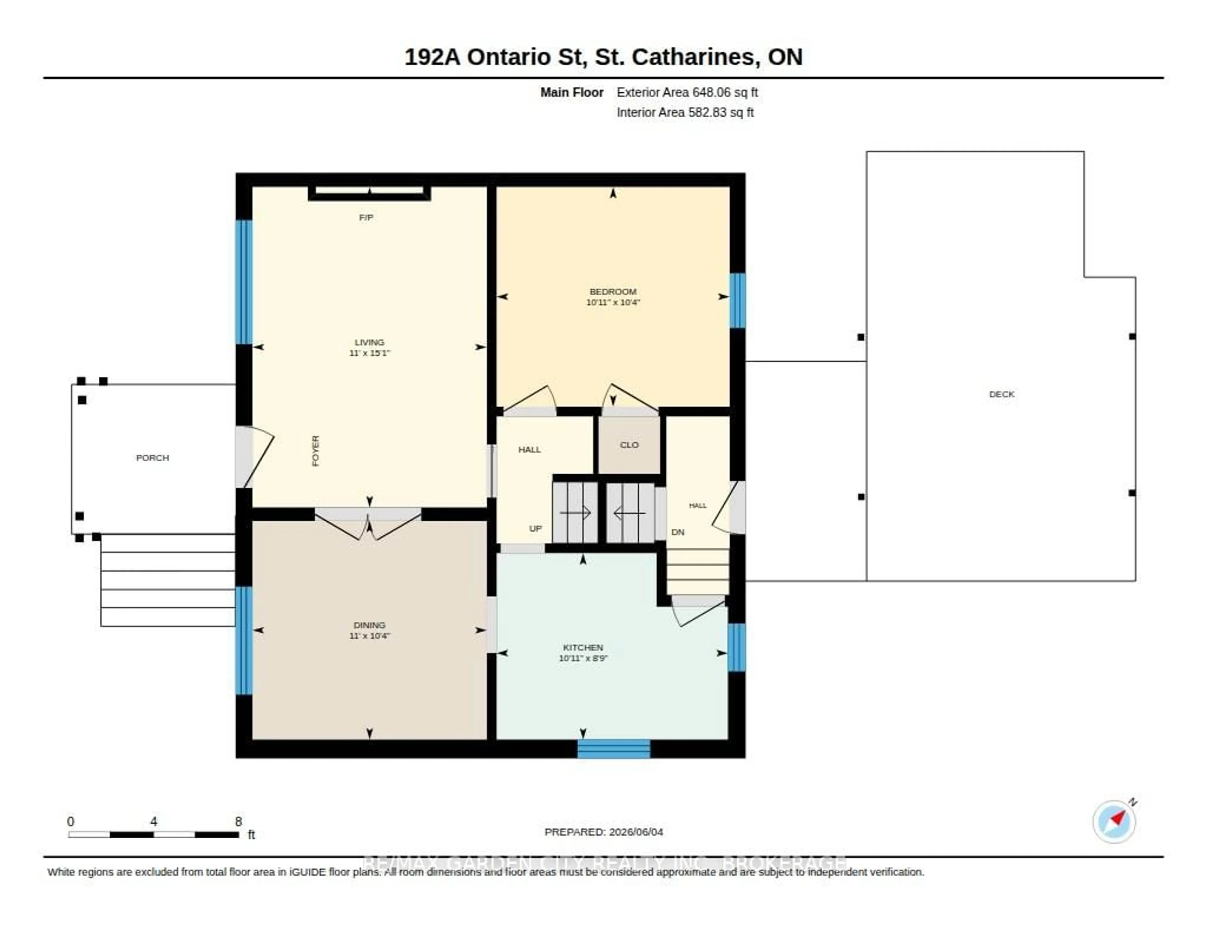 Floor plan for 192A ONTARIO St, St. Catharines Ontario L2R 5L1