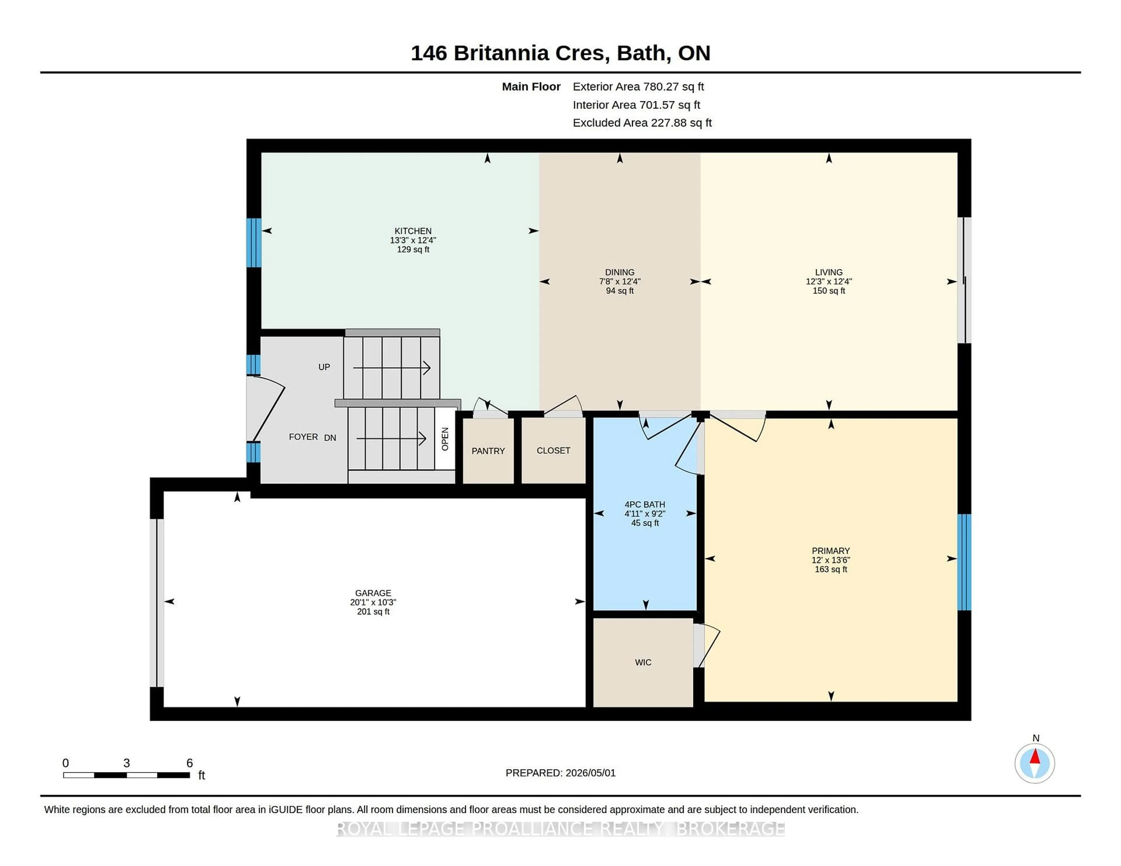 Floor plan for 146 Britannia Cres, Bath Ontario K0H 1G0