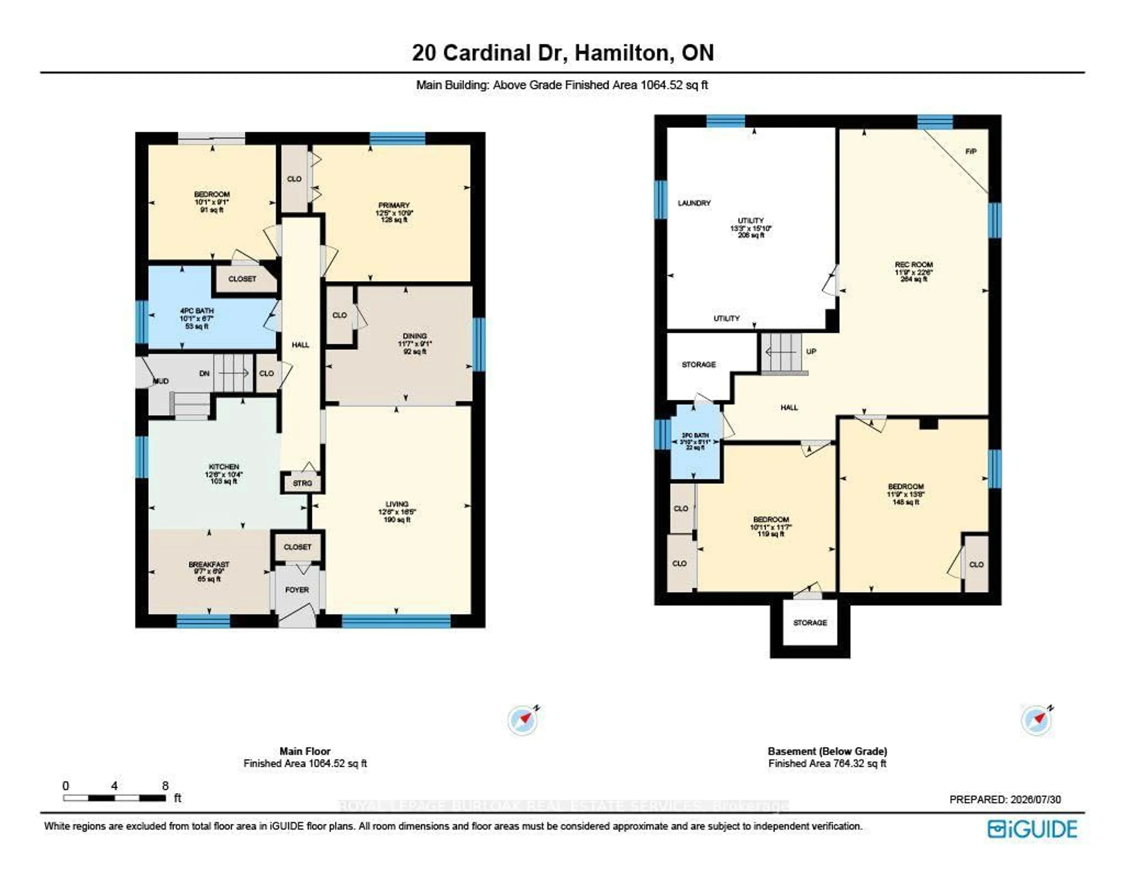 Floor plan for 20 Cardinal Dr, Hamilton Ontario L9A 4H4