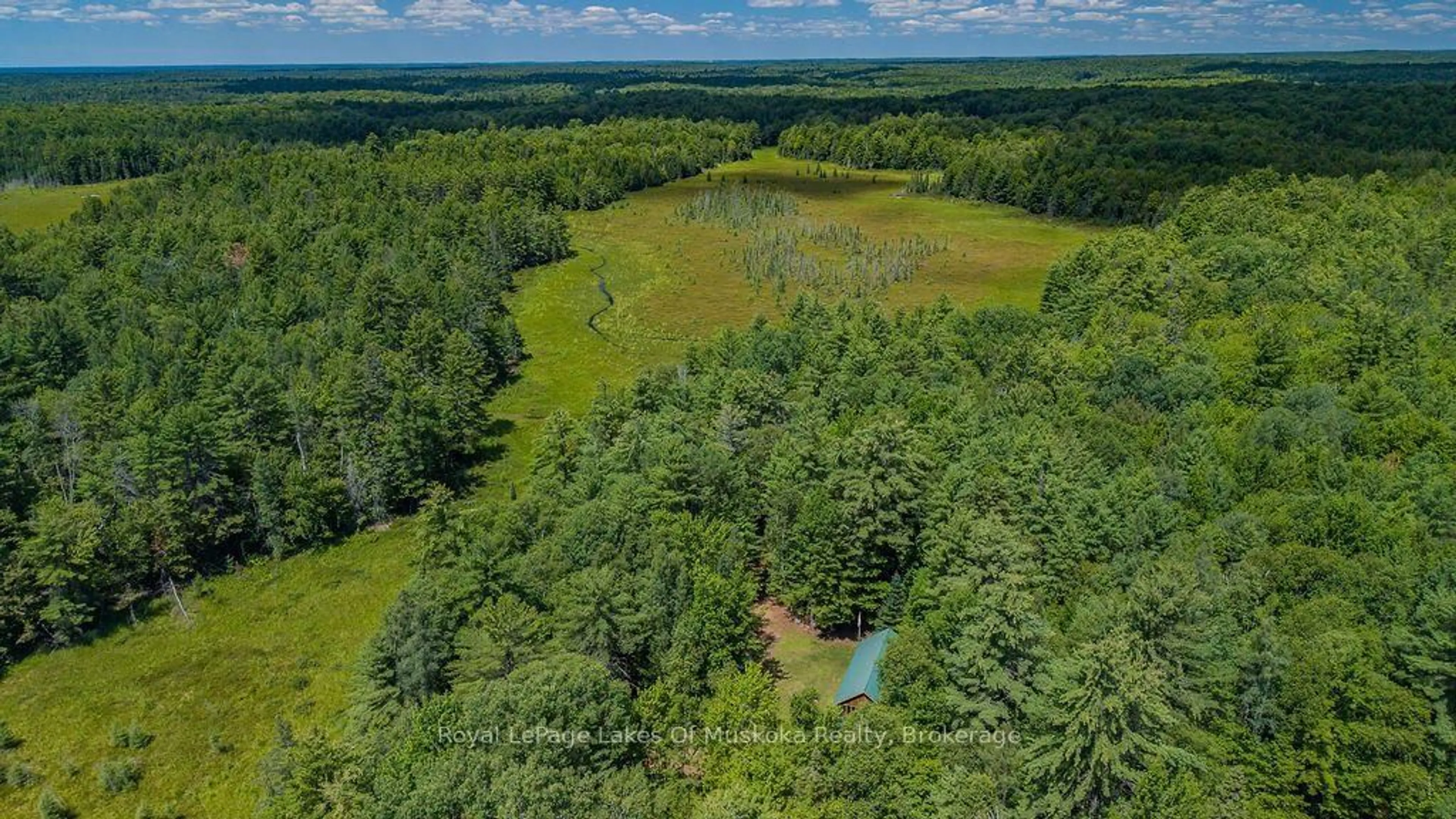 A pic from outside/outdoor area/front of a property/back of a property/a pic from drone, forest/trees view for 1101 Langford Rd, Lake of Bays Ontario P0B 1A0