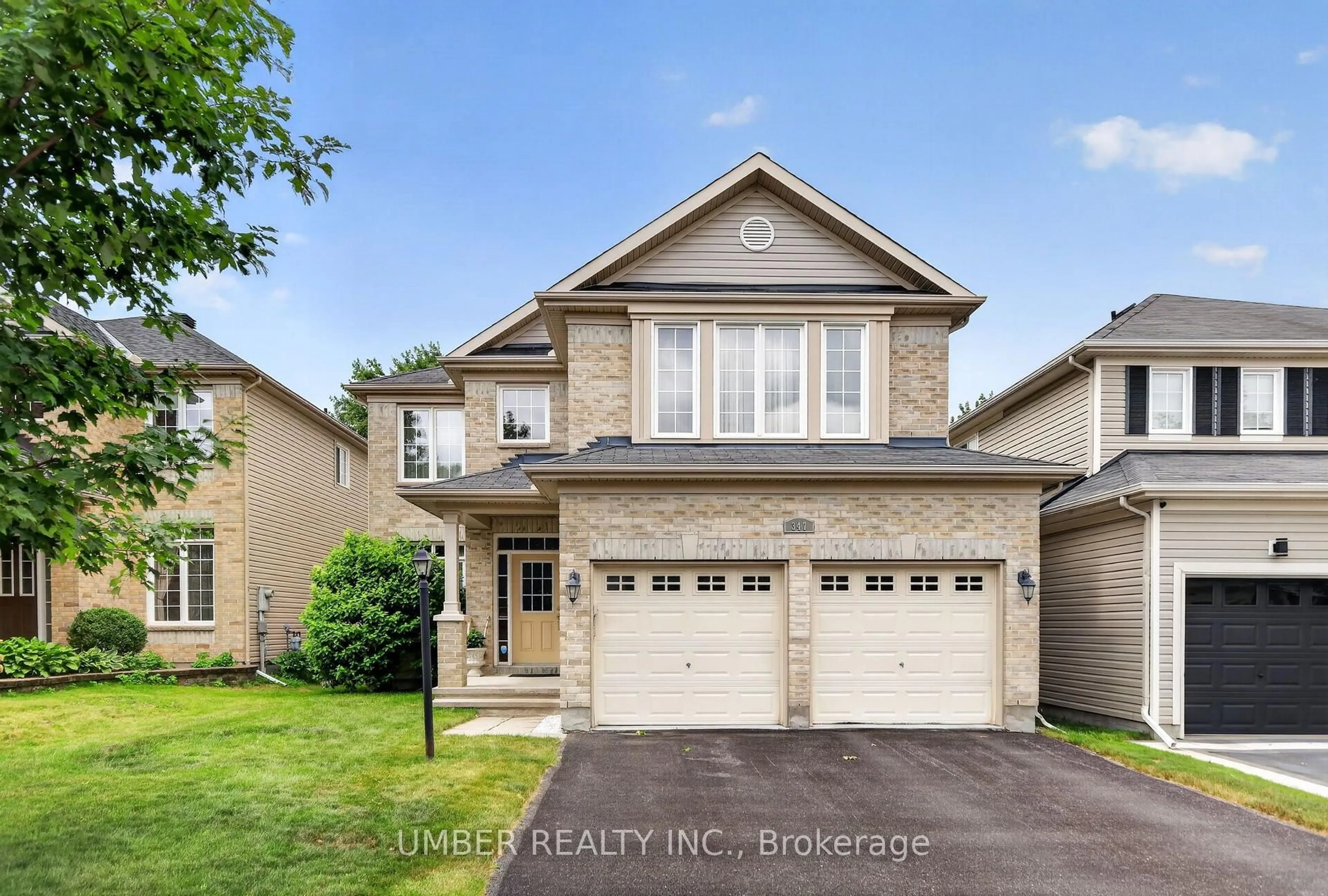 Home with vinyl exterior material, street for 347 Shadehill Cres, Ottawa Ontario K2J 0L6