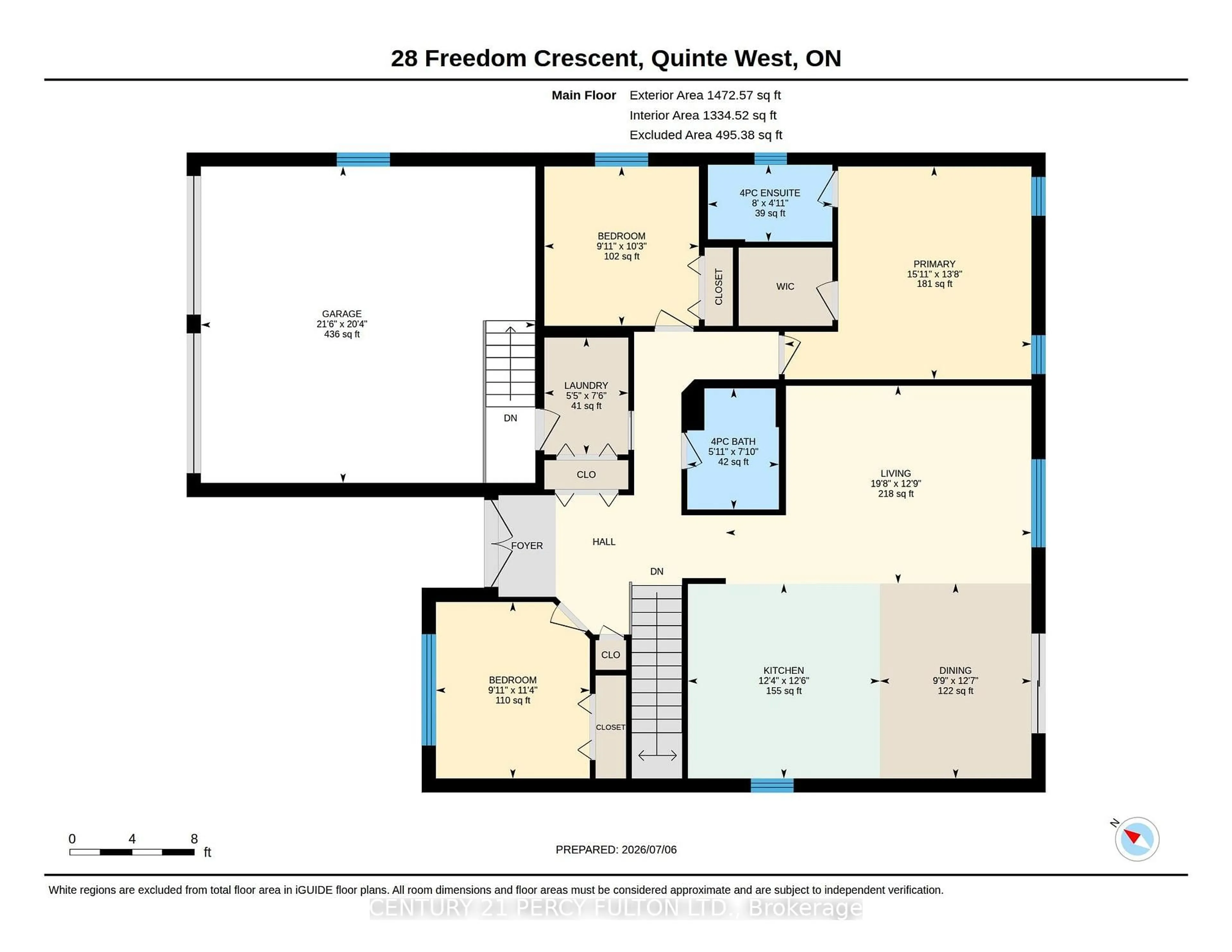 Floor plan for 28 Freedom Cres, Quinte West Ontario K8V 0C1