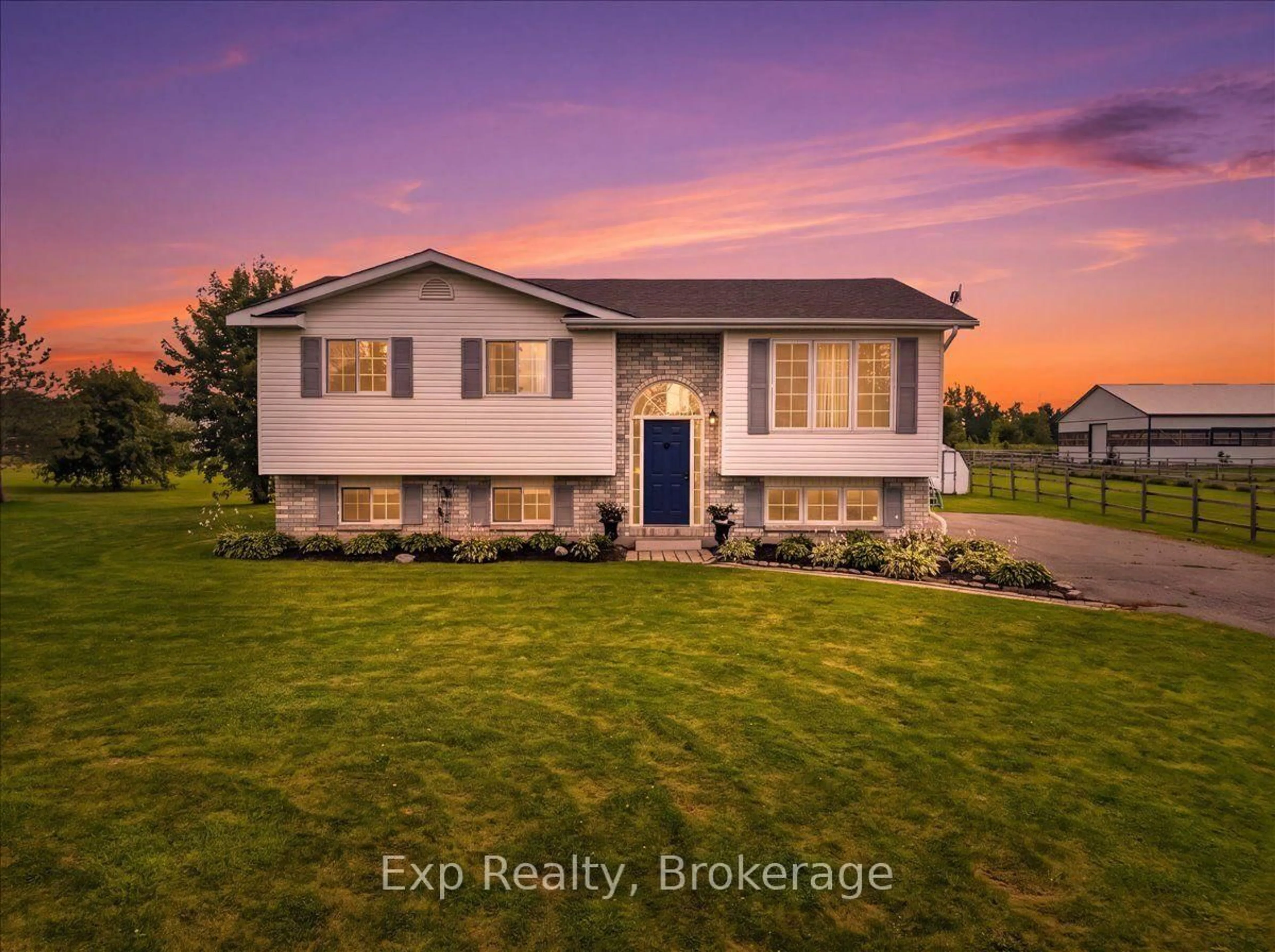 A pic from outside/outdoor area/front of a property/back of a property/a pic from drone, water/lake/river/ocean view for 1546 Harmony Rd, Corbyville Ontario K0K 1V0