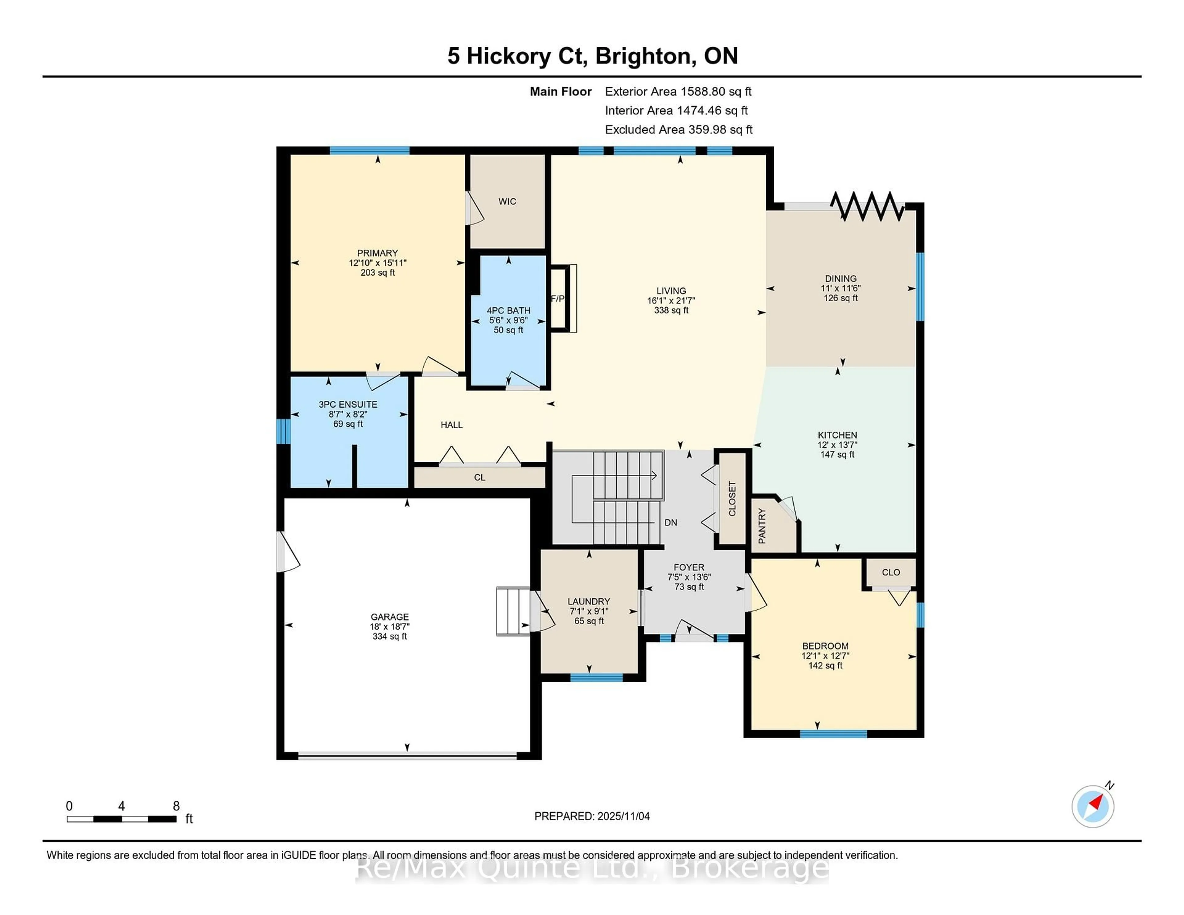 Floor plan for 5 Hickory Crt, Brighton Ontario K0K 1H0