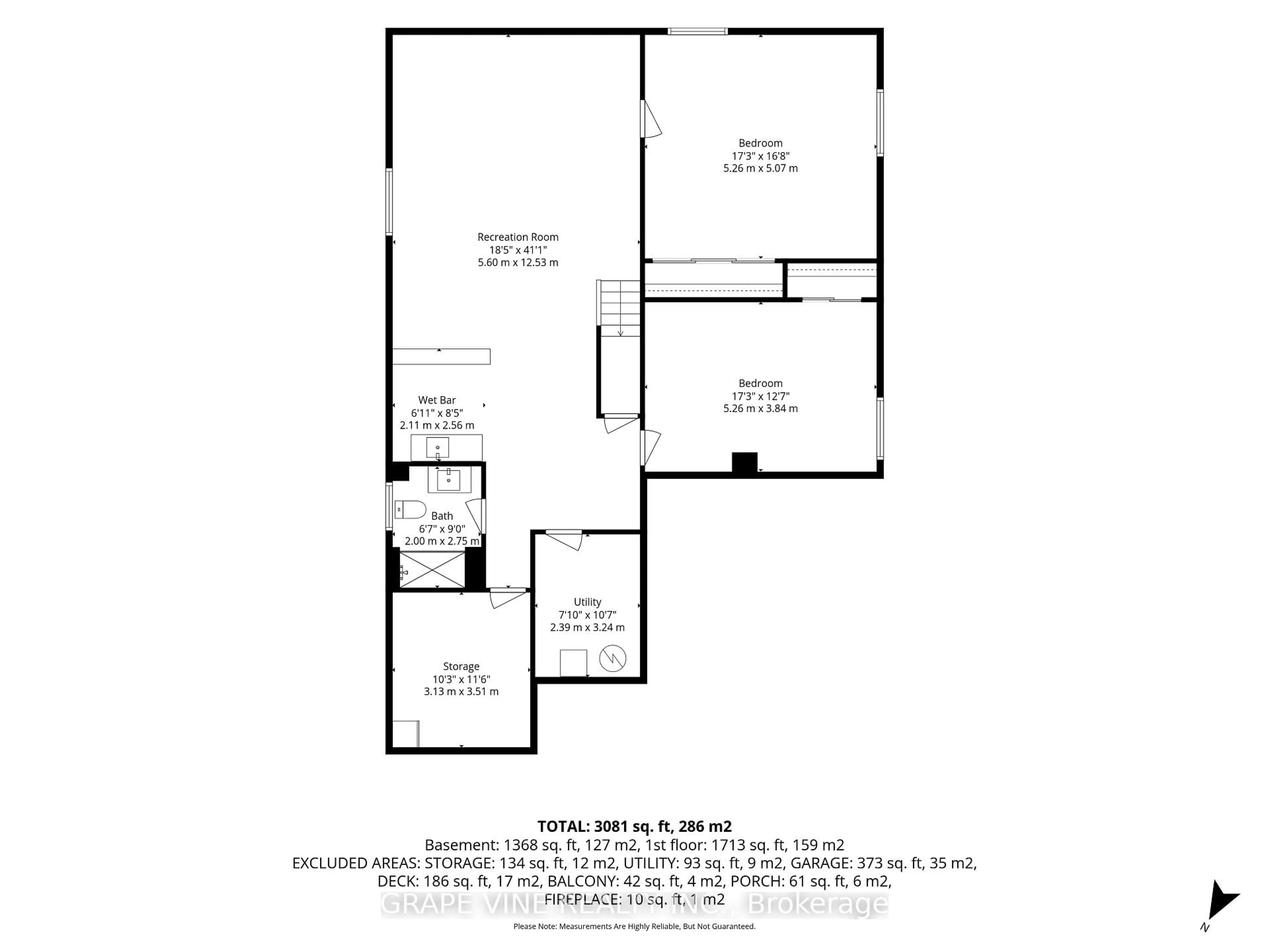 Floor plan for 1592 Rosebella Ave, Ottawa Ontario K1T 1G1