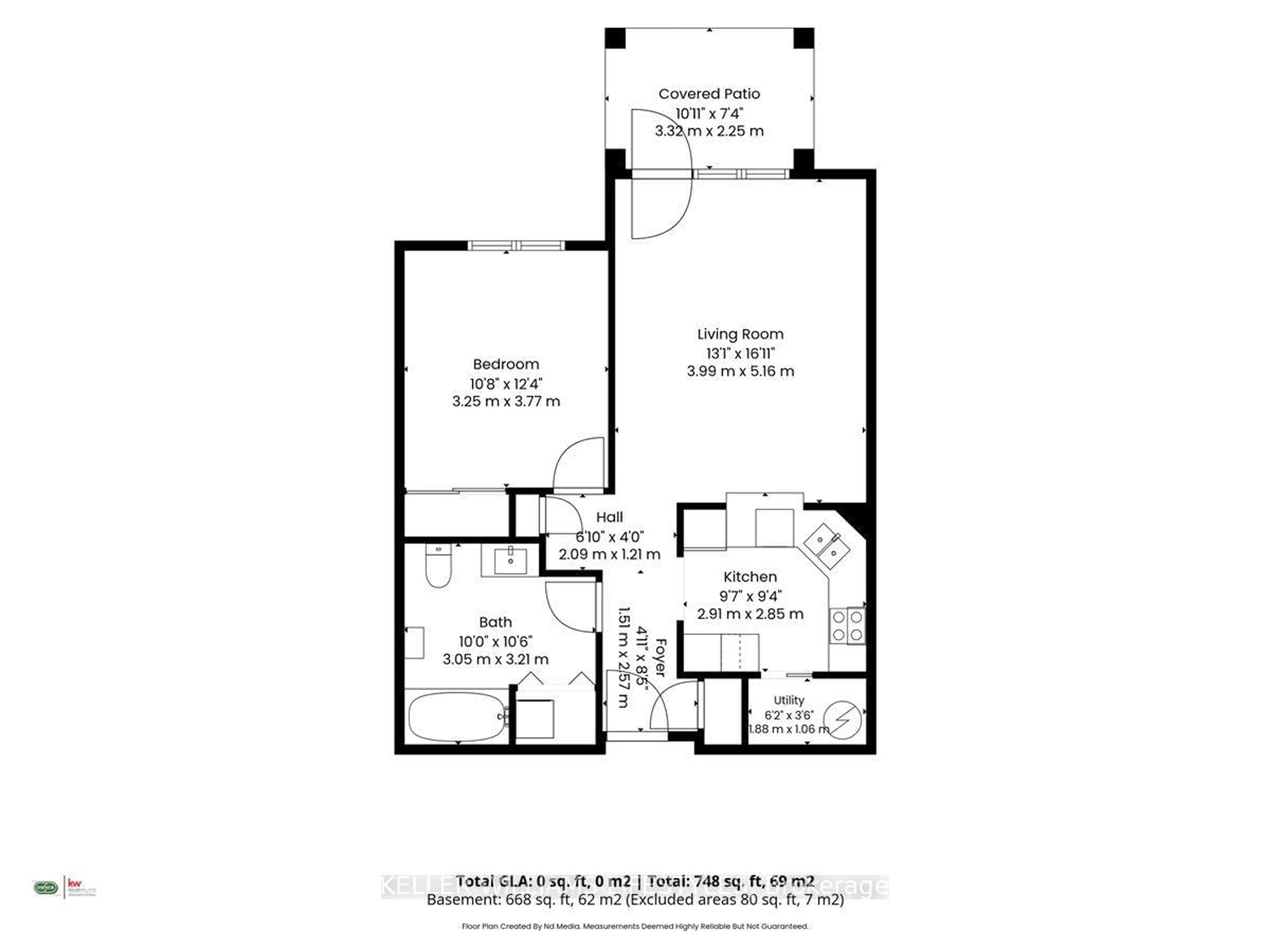 Floor plan for 511 Gainsborough Rd #113, London North Ontario N6G 4Z5