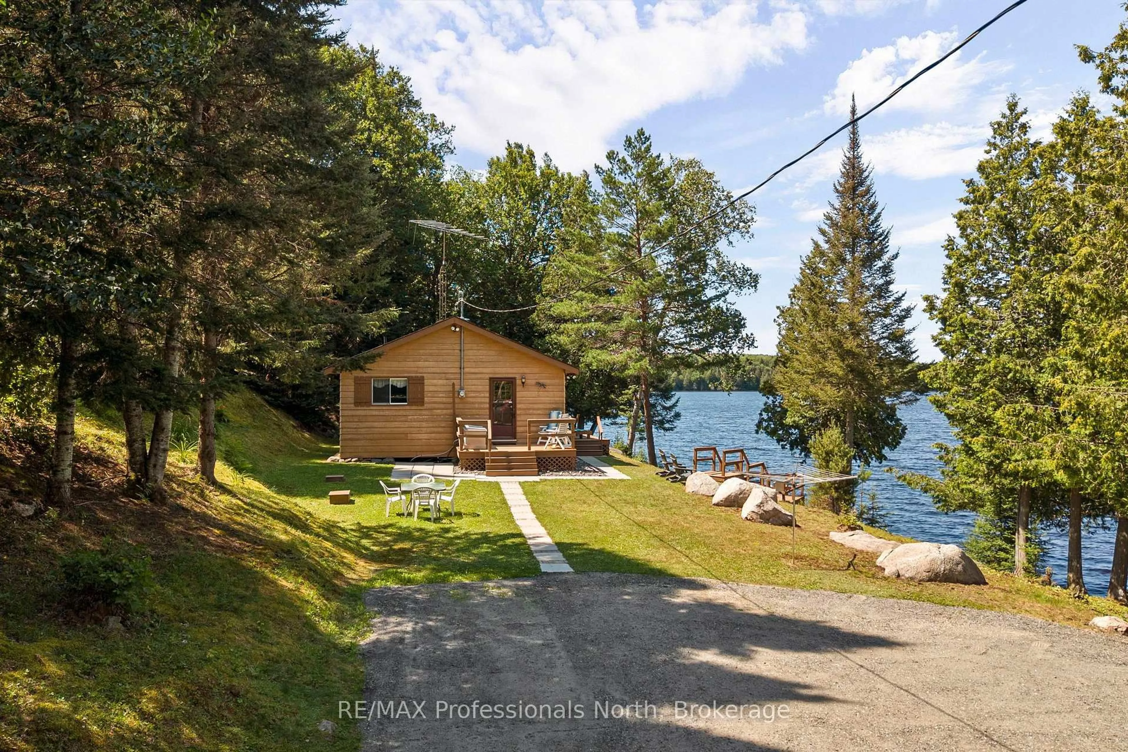 Patio, water/lake/river/ocean view for 1516 Deer Lake Rd, Perry Ontario P0A 1J0