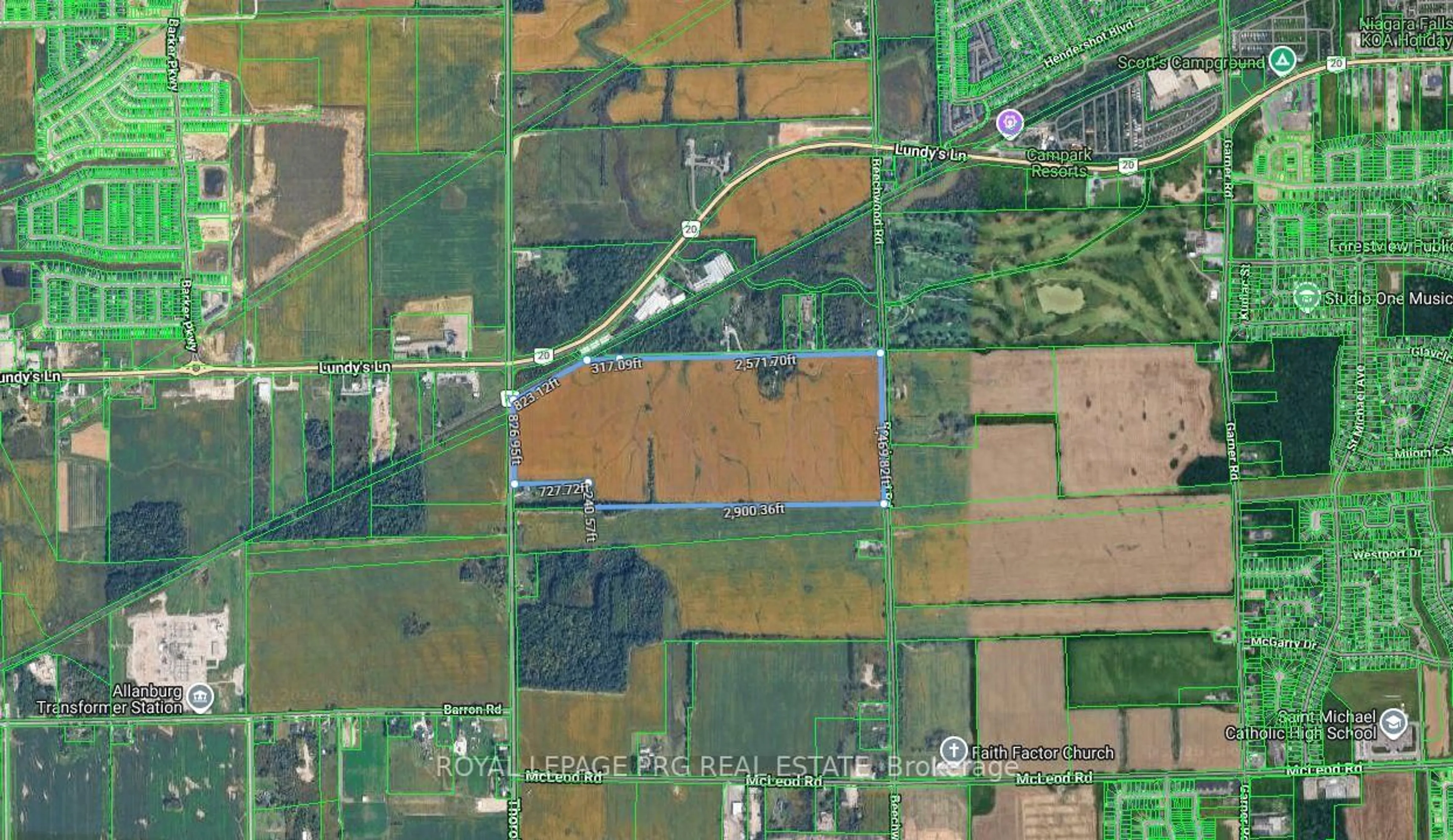 Picture of a map for 9858 NICHOLS Lane, Niagara Falls Ontario L2E 6S5