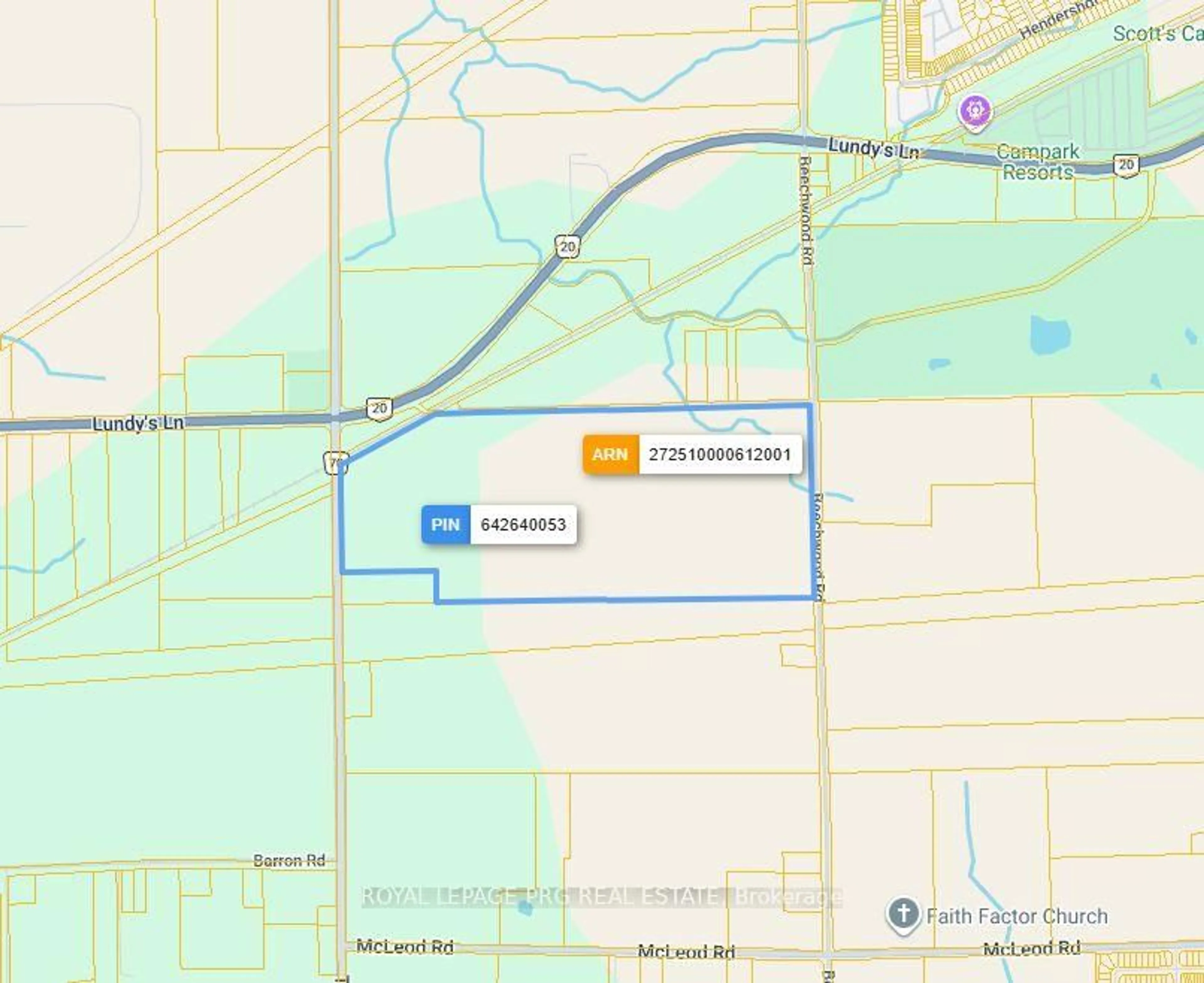 Picture of a map for 9858 NICHOLS Lane, Niagara Falls Ontario L2E 6S5