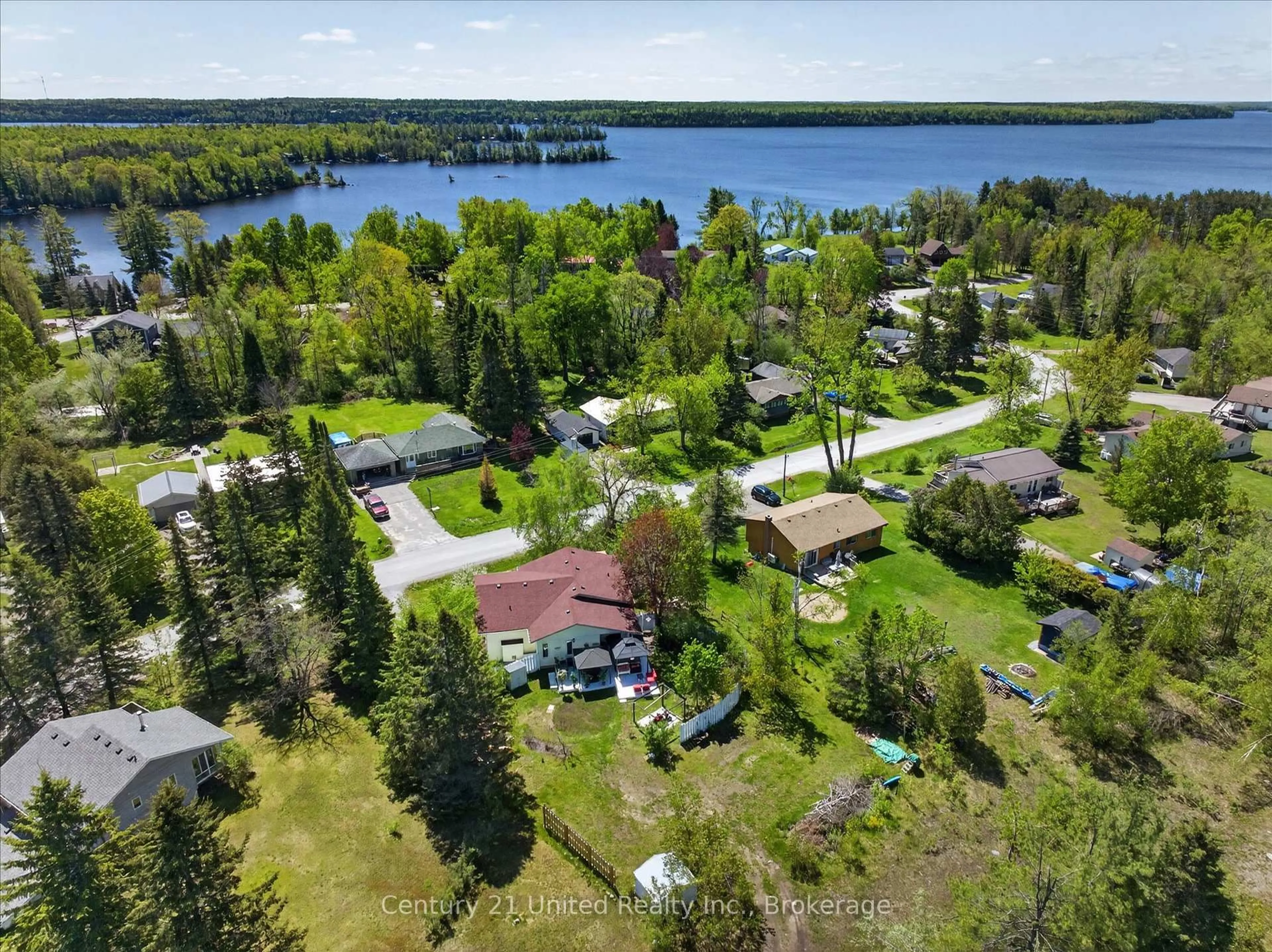 A pic from outside/outdoor area/front of a property/back of a property/a pic from drone, water/lake/river/ocean view for 216 Alpine Lake Rd, Trent Lakes Ontario K0M 1A0