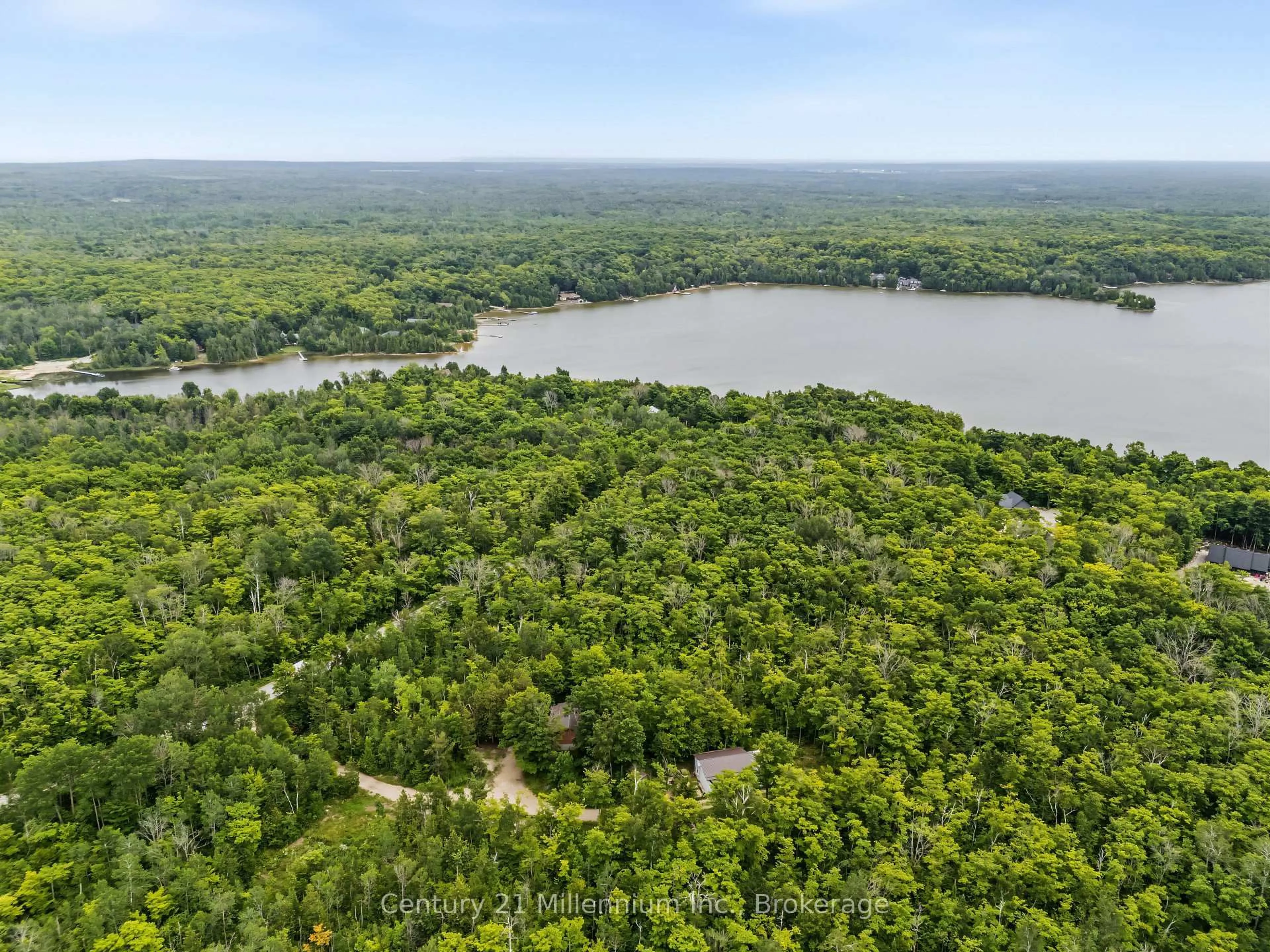 A pic from outside/outdoor area/front of a property/back of a property/a pic from drone, water/lake/river/ocean view for 29 Barnett's Dr, Northern Bruce Peninsula Ontario N0H 1Z0