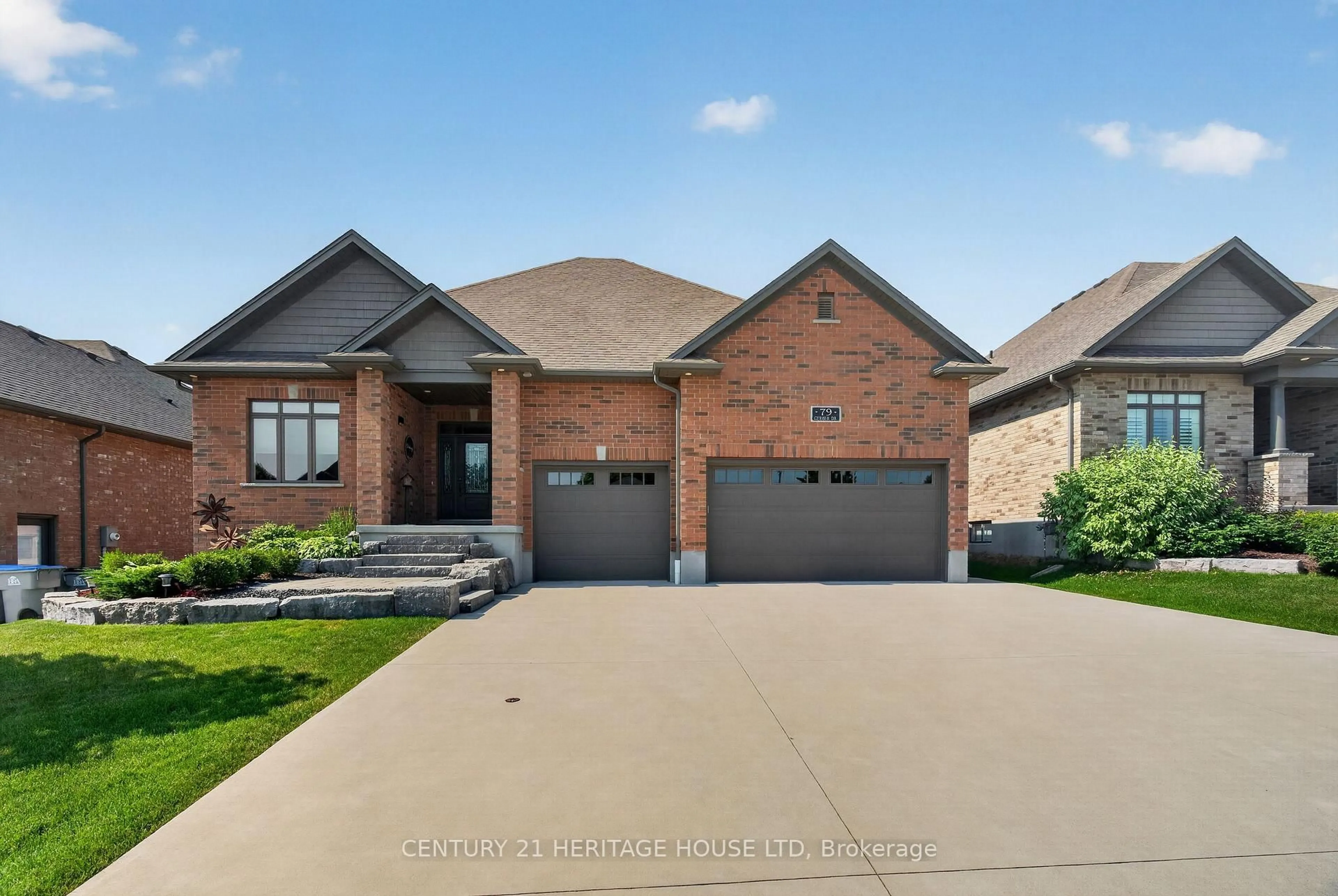 Home with brick exterior material, street for 79 Gerber Dr, Perth East Ontario N0K 1M0