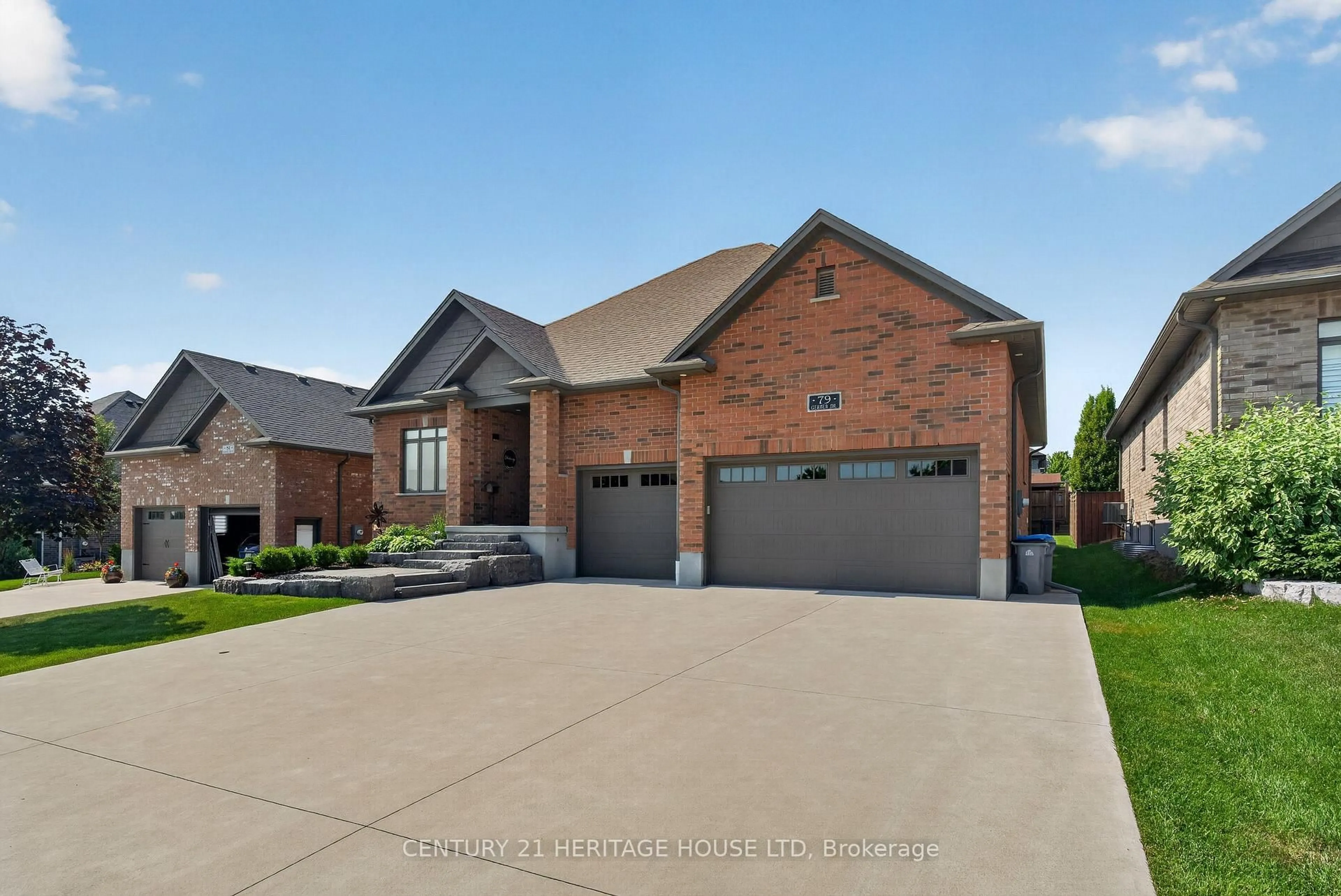 Home with brick exterior material, street for 79 Gerber Dr, Perth East Ontario N0K 1M0