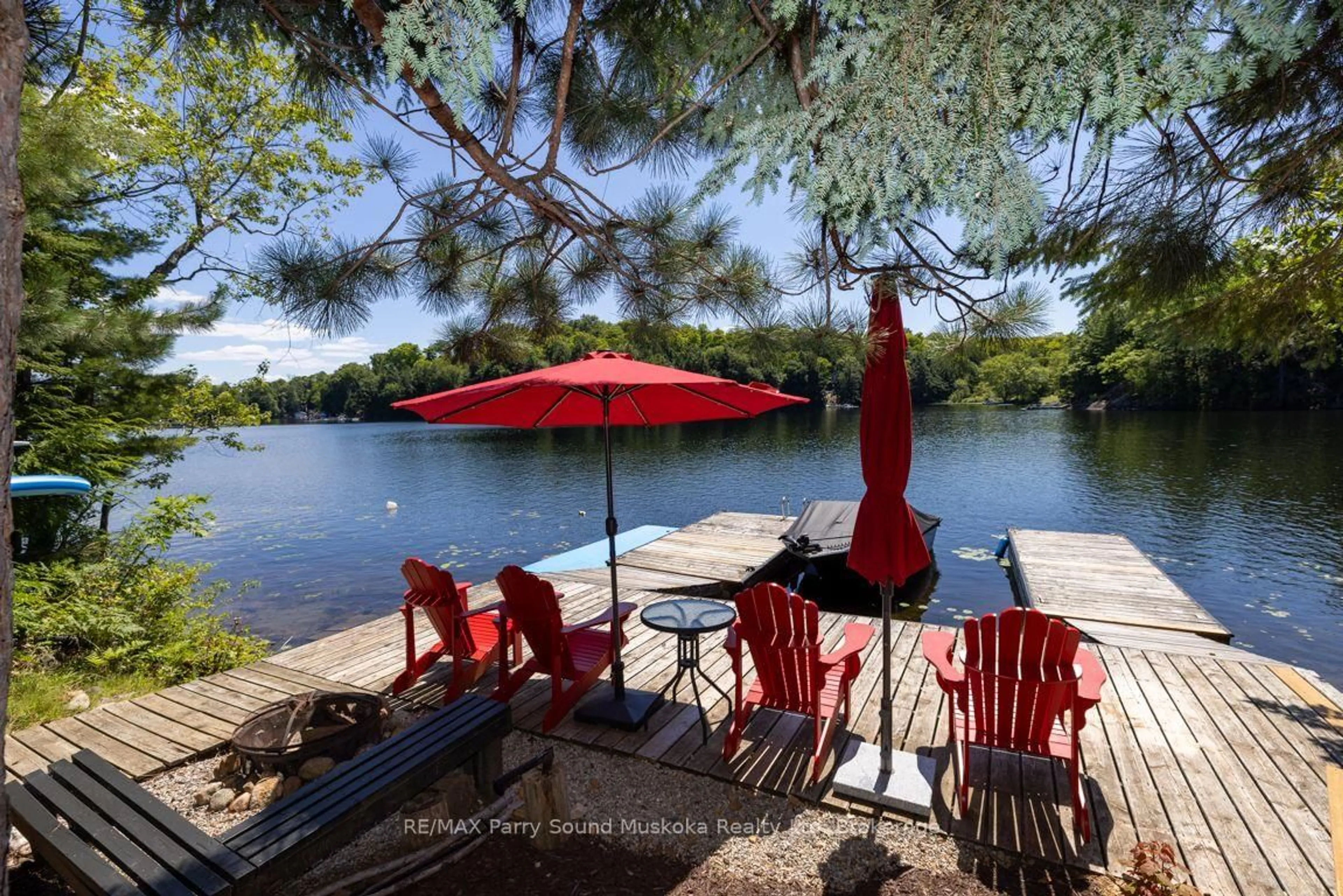 Patio, water/lake/river/ocean view for 13 Peak Path, Seguin Ontario P2A 2W8