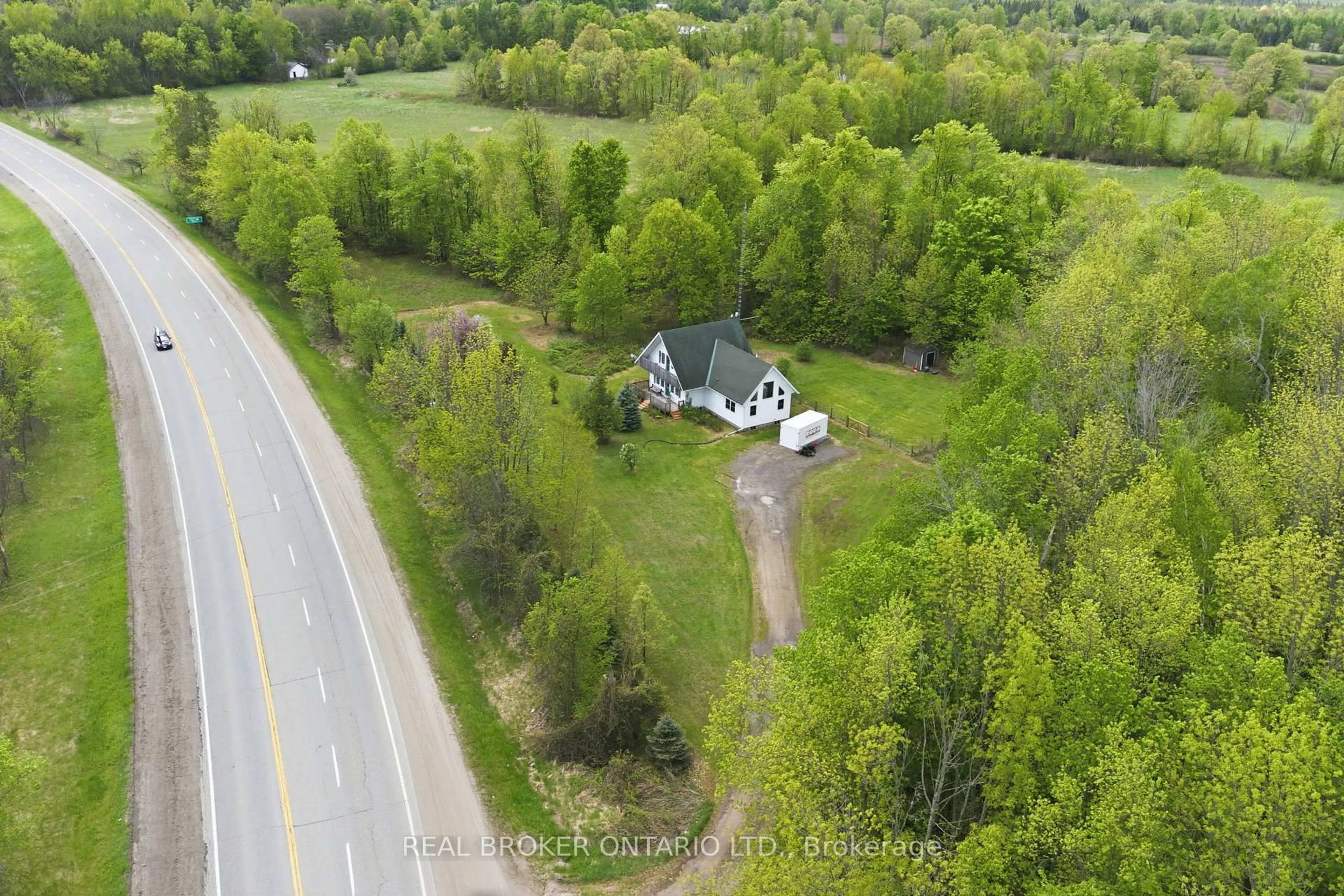A pic from outside/outdoor area/front of a property/back of a property/a pic from drone, unknown for 14114 Highway 7 Highway, Perth Ontario K7H 3C8