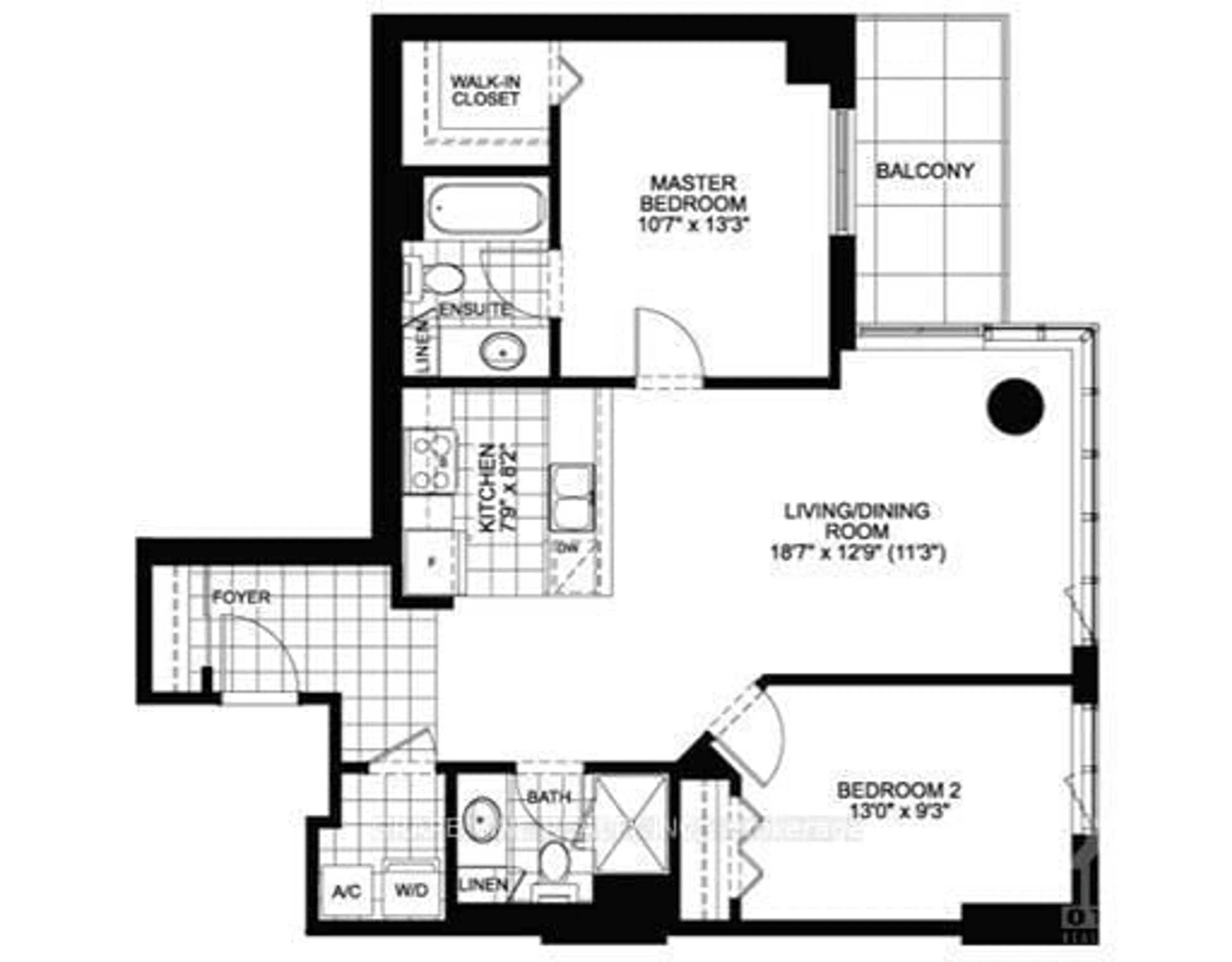 Floor plan for 70 LANDRY St #207, Ottawa Ontario K1L 0A8