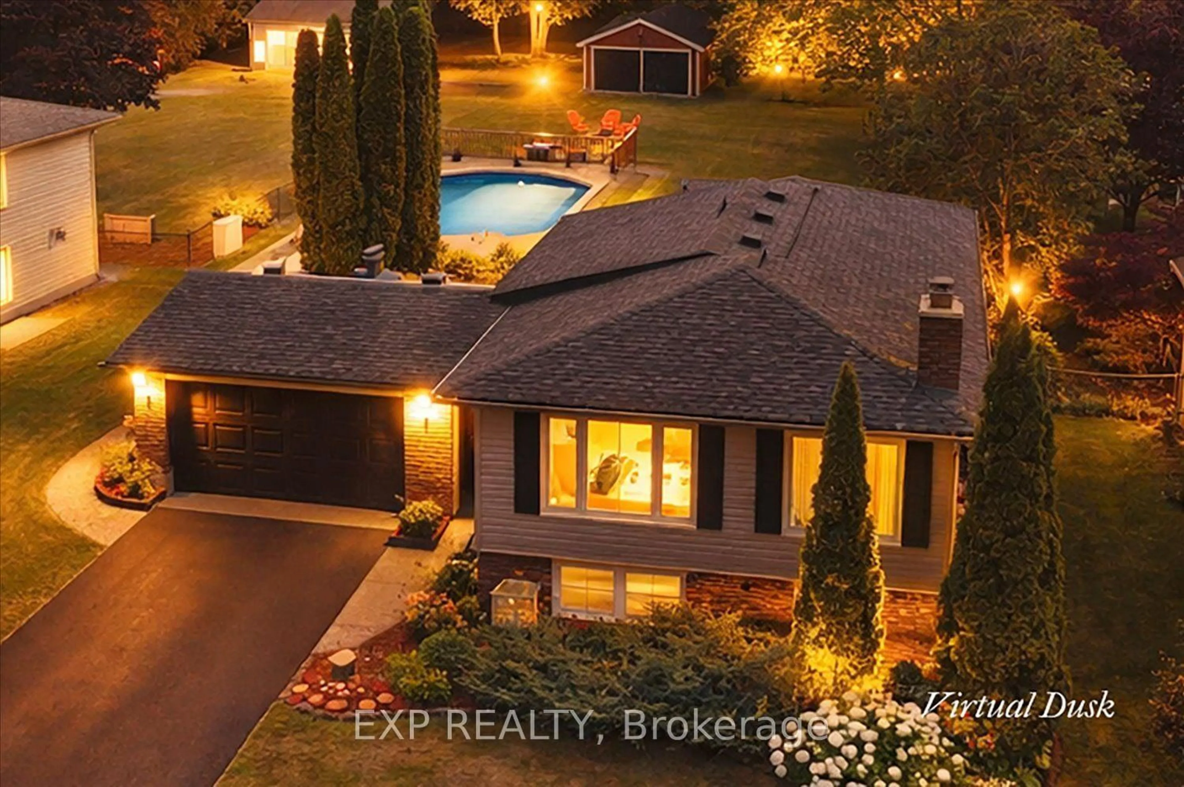 A pic from outside/outdoor area/front of a property/back of a property/a pic from drone, water/lake/river/ocean view for 225 Minnie St, Thames Centre Ontario N0L 1G0