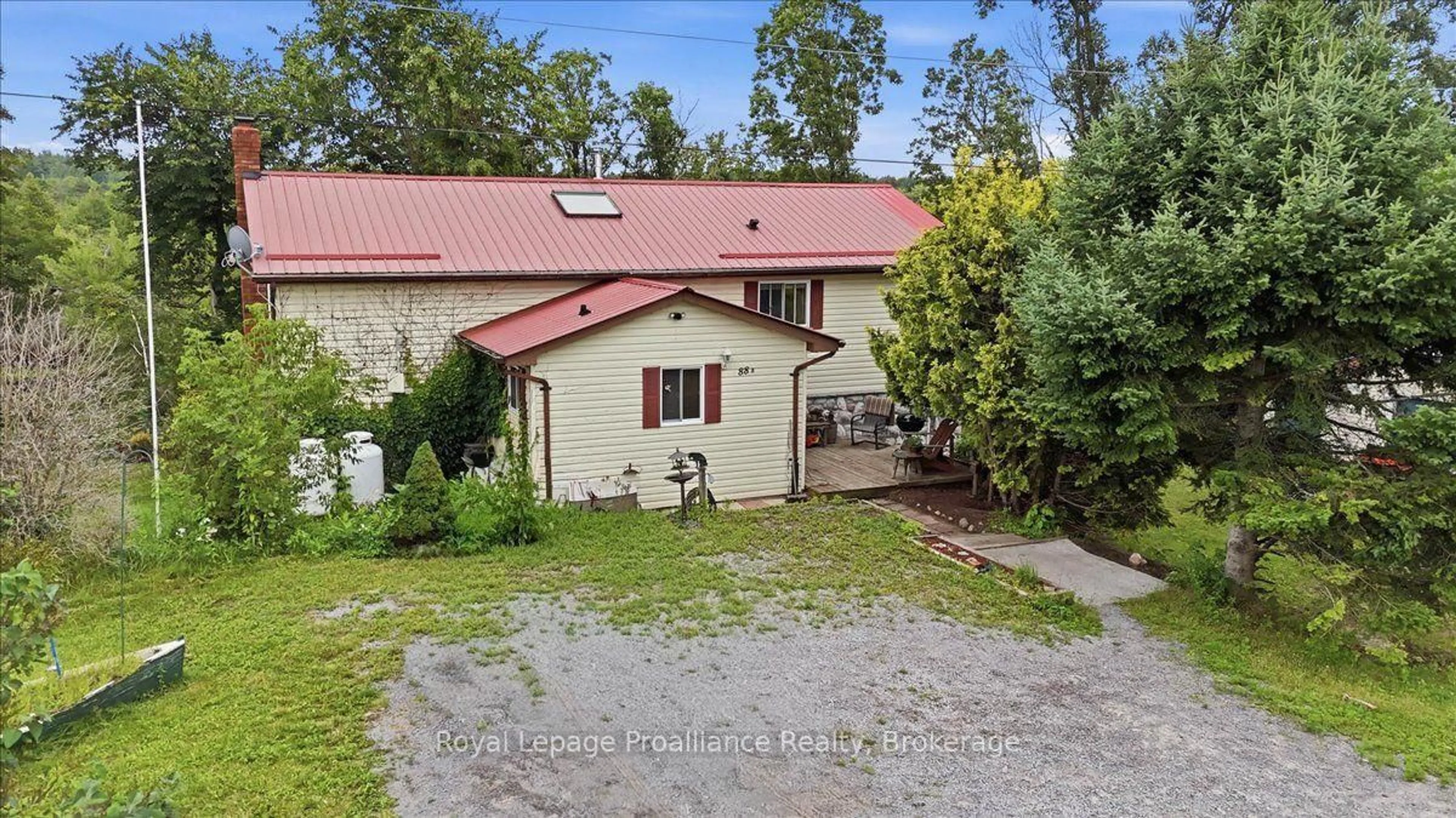 A pic from outside/outdoor area/front of a property/back of a property/a pic from drone, street for 88 A Price Rd, Tweed Ontario K0K 3J0