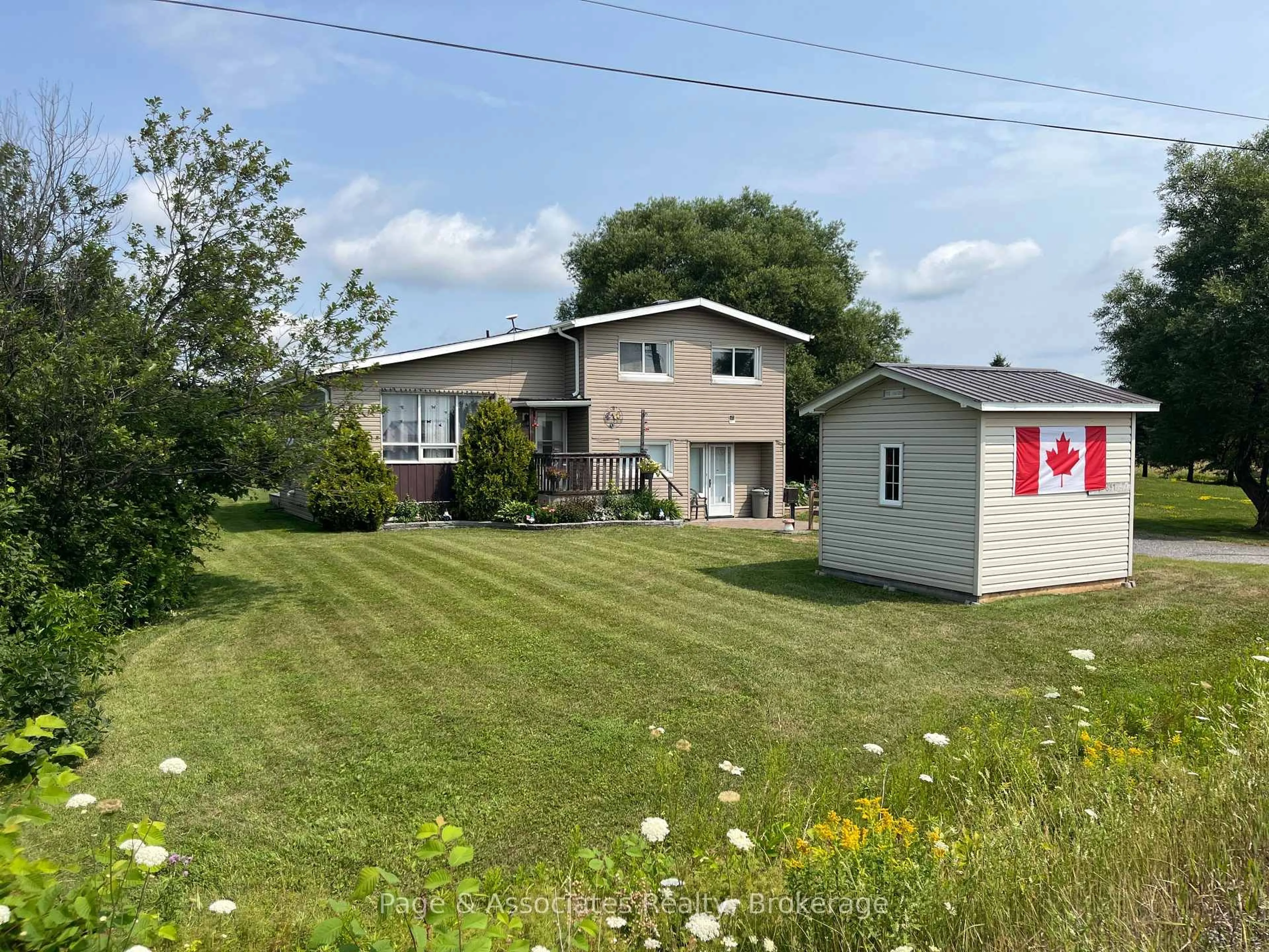 A pic from outside/outdoor area/front of a property/back of a property/a pic from drone, street for 10841 Highway 17, West Nipissing Ontario P0H 2M0