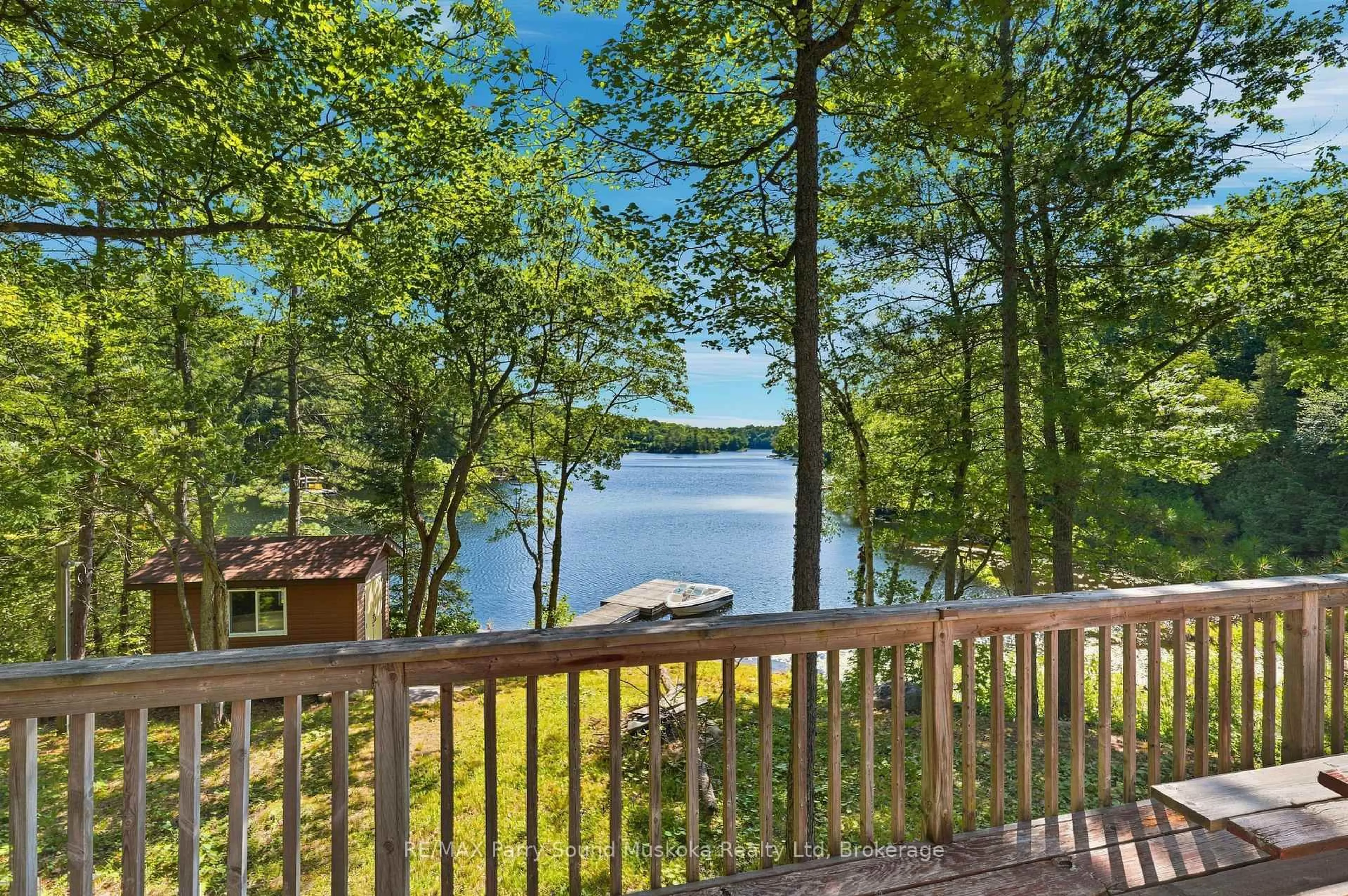 Patio, water/lake/river/ocean view for 889 185 WA Horseshoe Lake, Seguin Ontario P2A 2W8