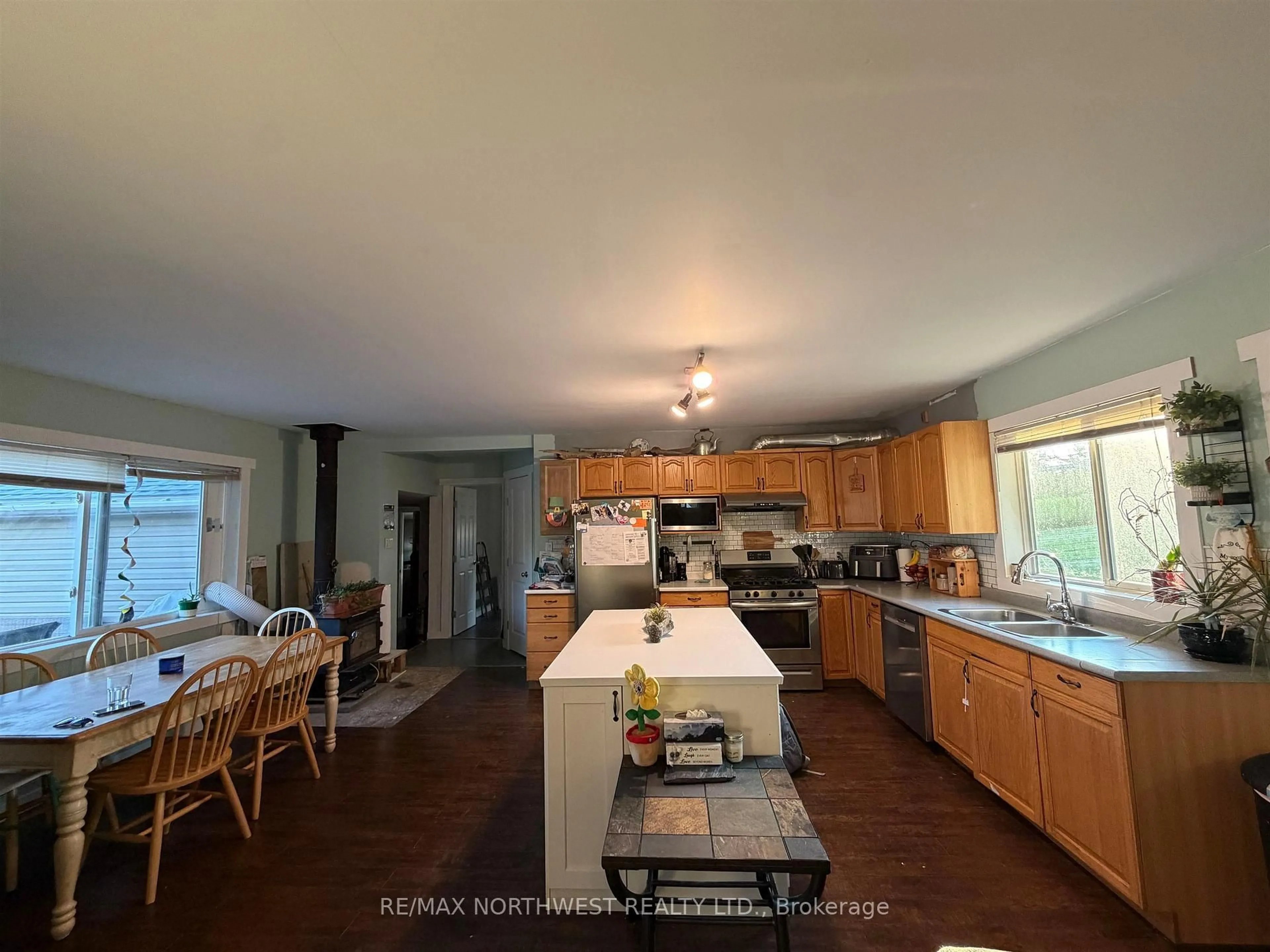 Open concept kitchen, unknown for 16 James Road, Kenora Ontario P9N 0E2