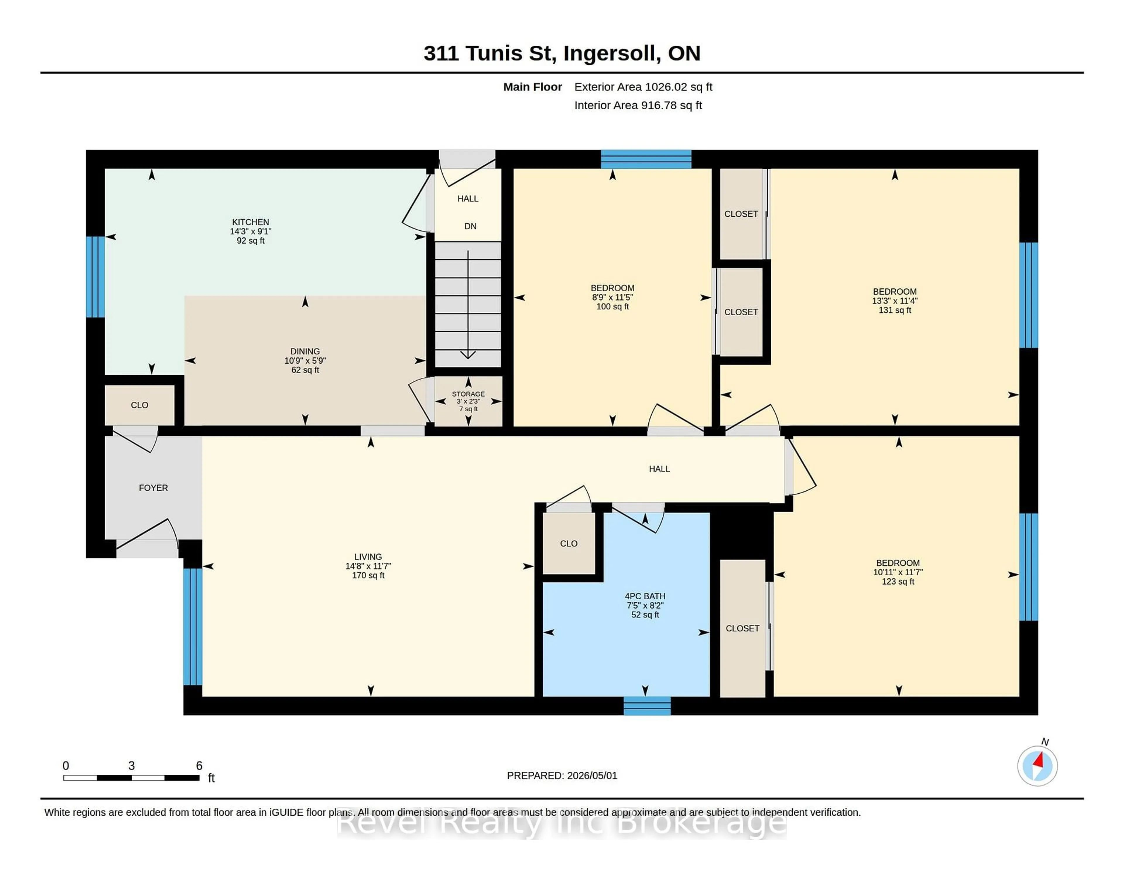 Floor plan for 311 Tunis St, Ingersoll Ontario N5C 1W9