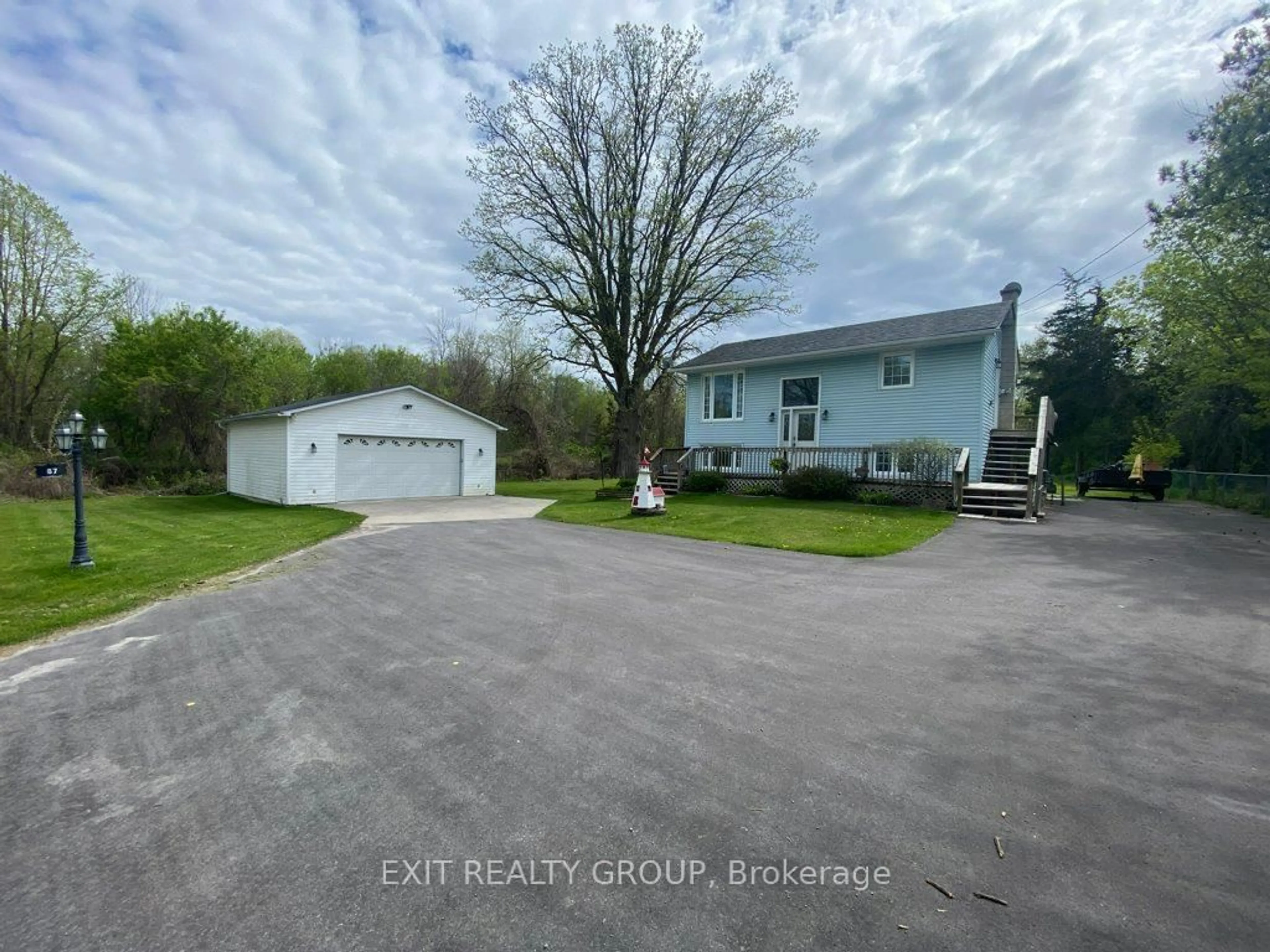 A pic from outside/outdoor area/front of a property/back of a property/a pic from drone, water/lake/river/ocean view for 87 Bernard Long Rd, Quinte West Ontario K8V 5P6