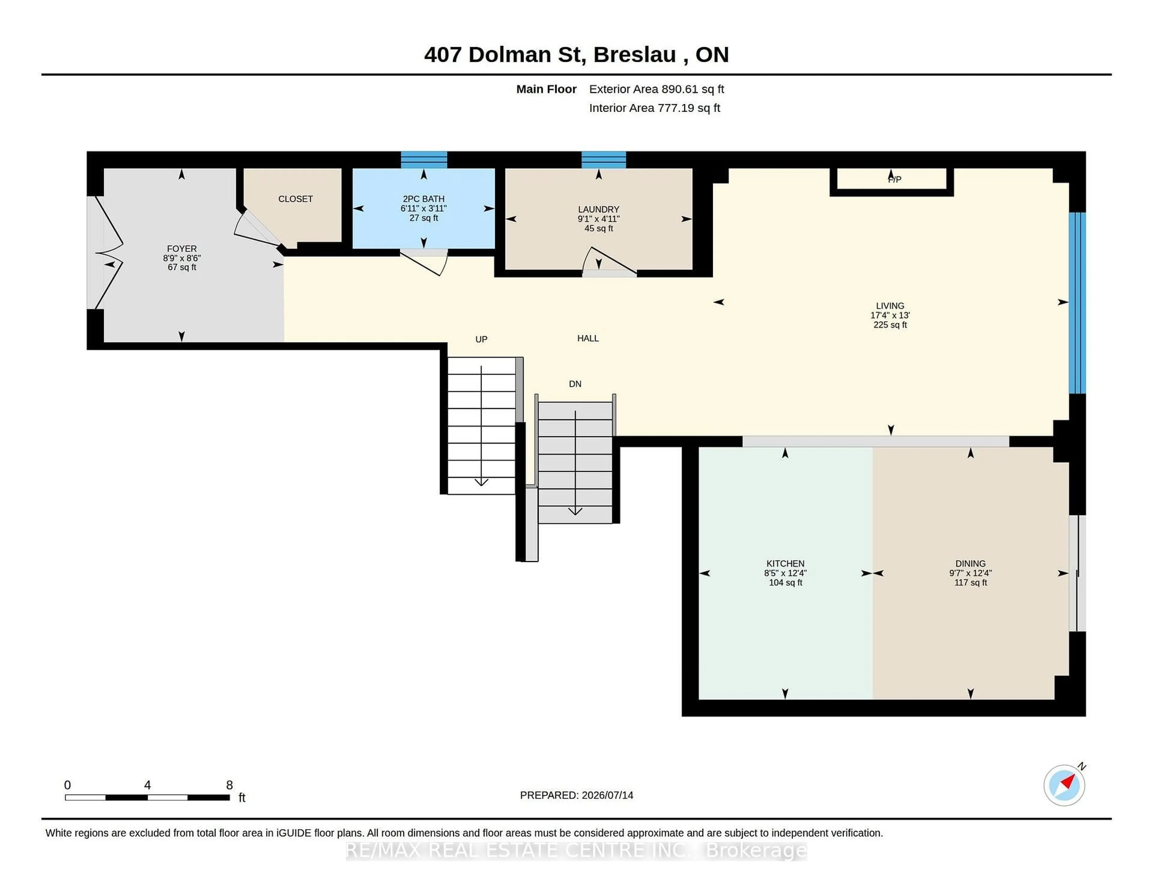 Floor plan for 407 Dolman St, Woolwich Ontario N0B 1M0