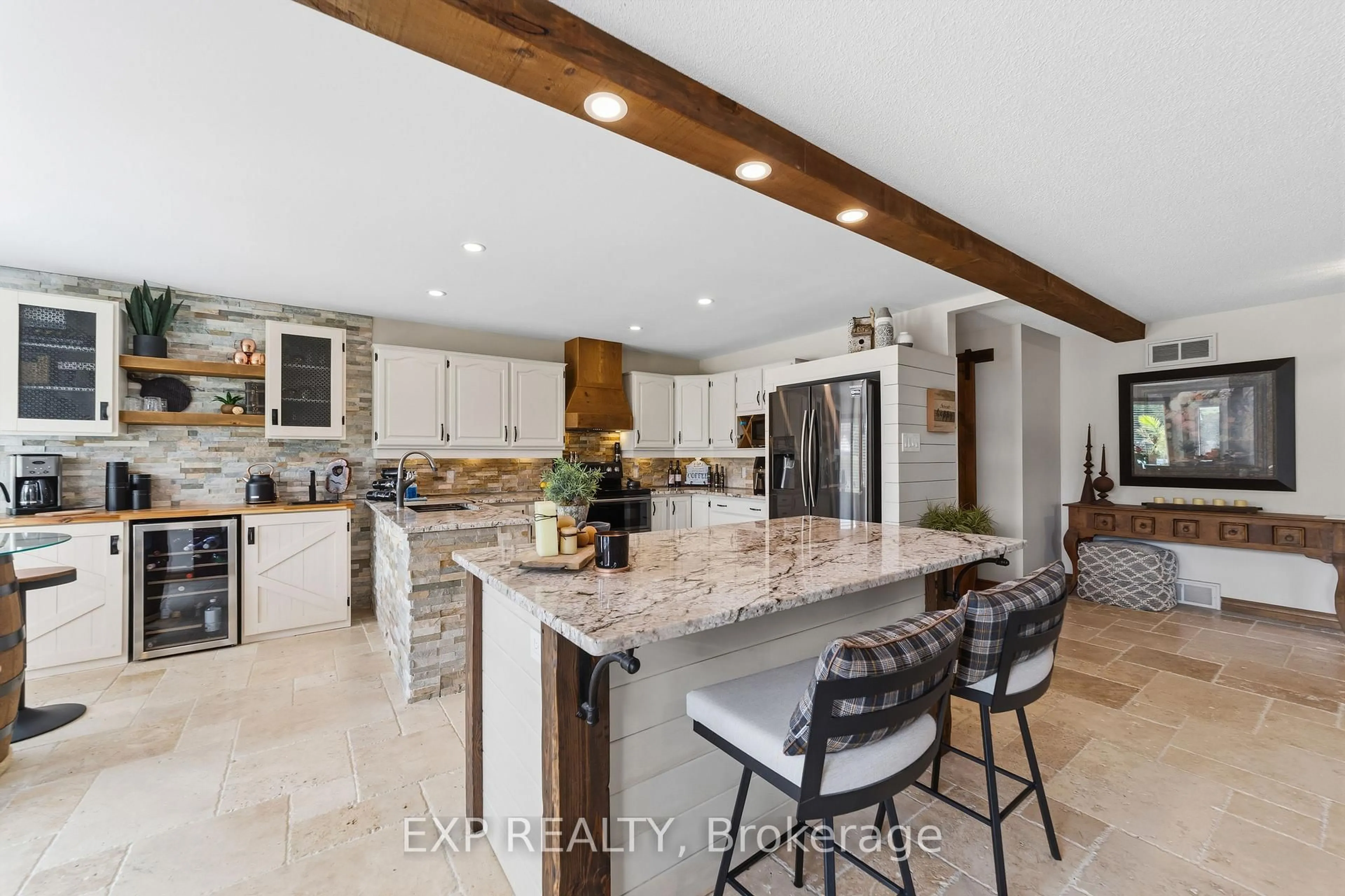 Open concept kitchen, ceramic/tile floor for 57 Valleyview Cres, Thames Centre Ontario N0L 1G3