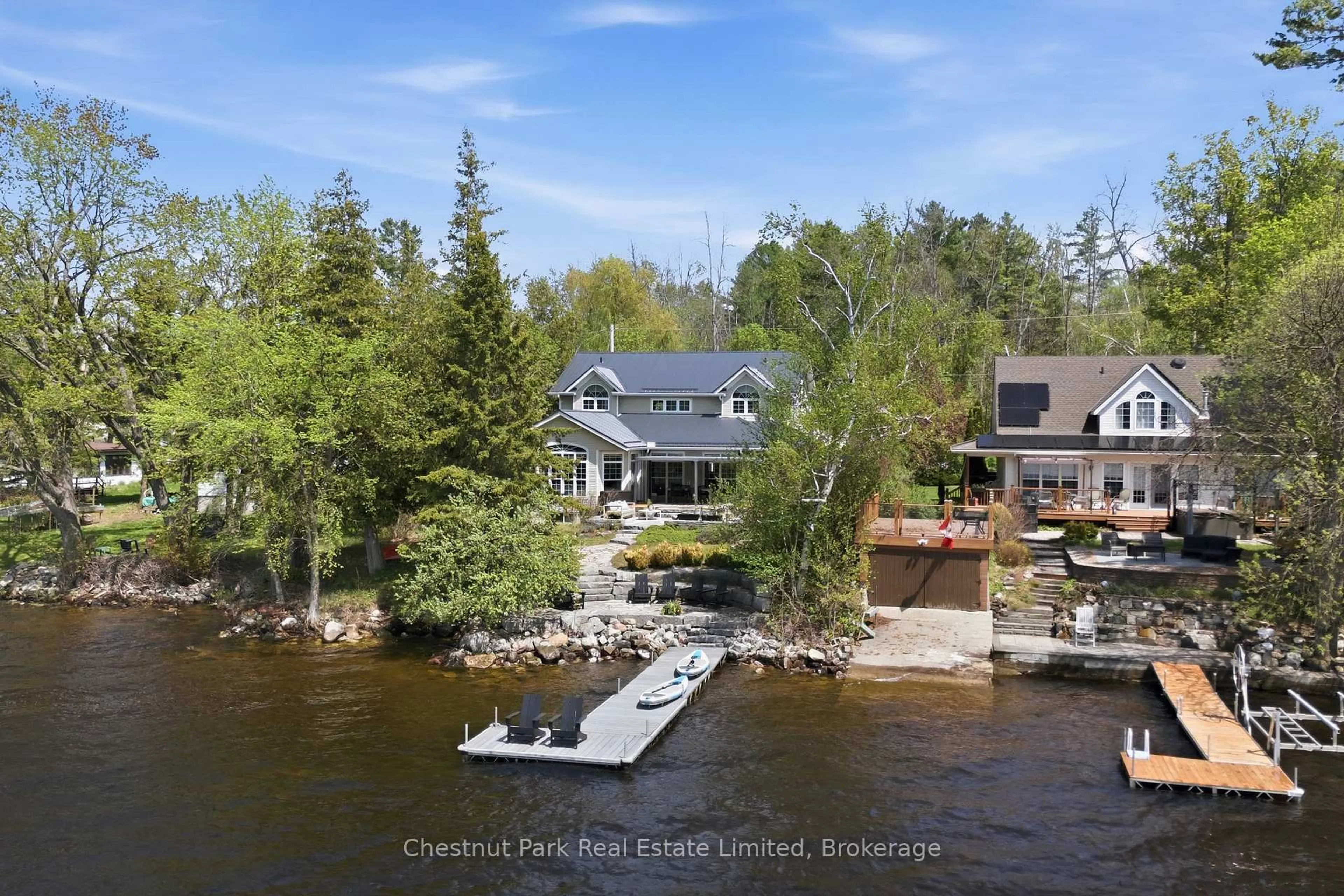 A pic from outside/outdoor area/front of a property/back of a property/a pic from drone, water/lake/river/ocean view for 50 Tipperary Rd, Limoges Ontario K0K 2M0