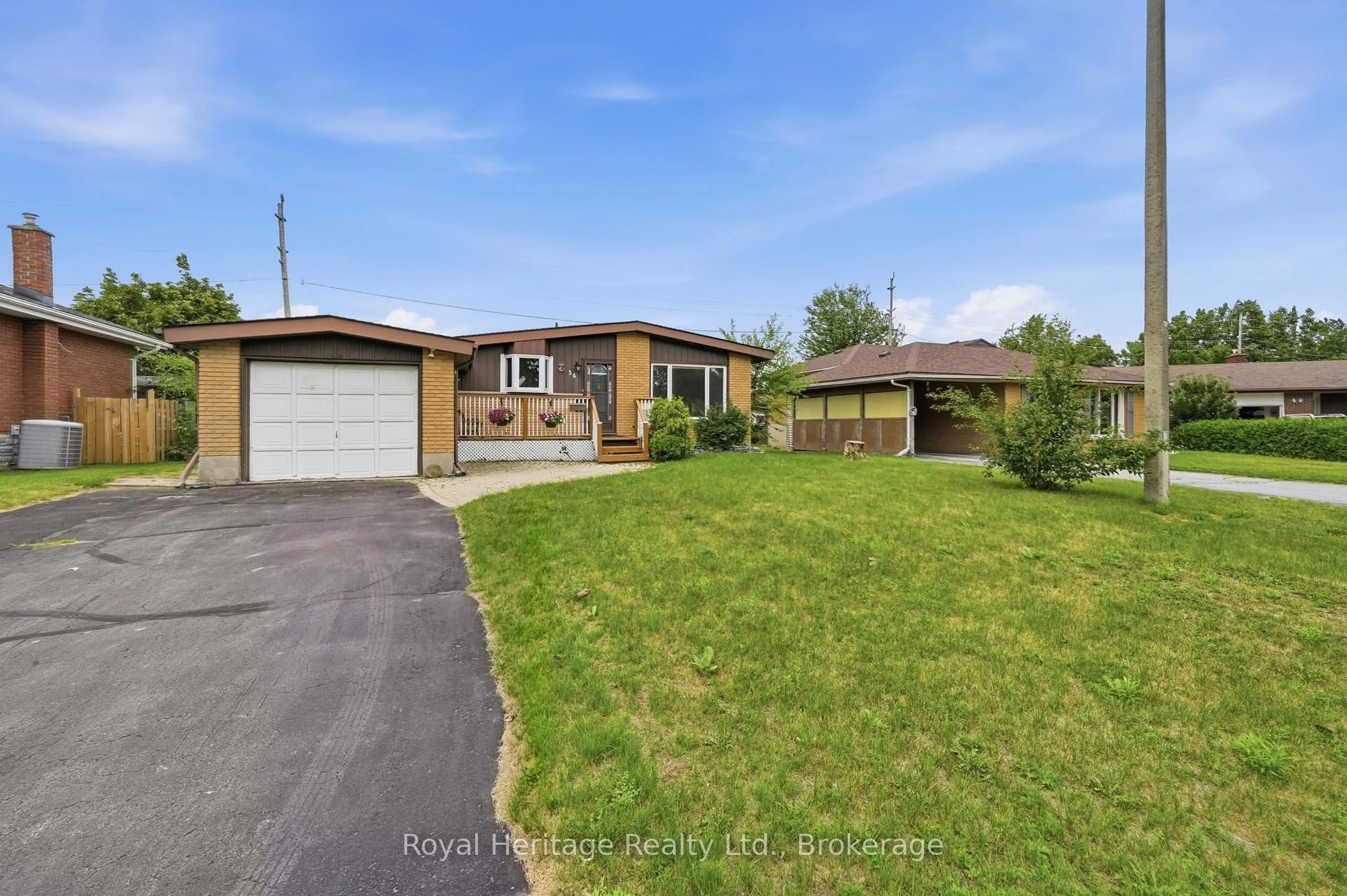 A pic from outside/outdoor area/front of a property/back of a property/a pic from drone, street for 56 Fifth Ave, Quinte West Ontario K8V 5P3